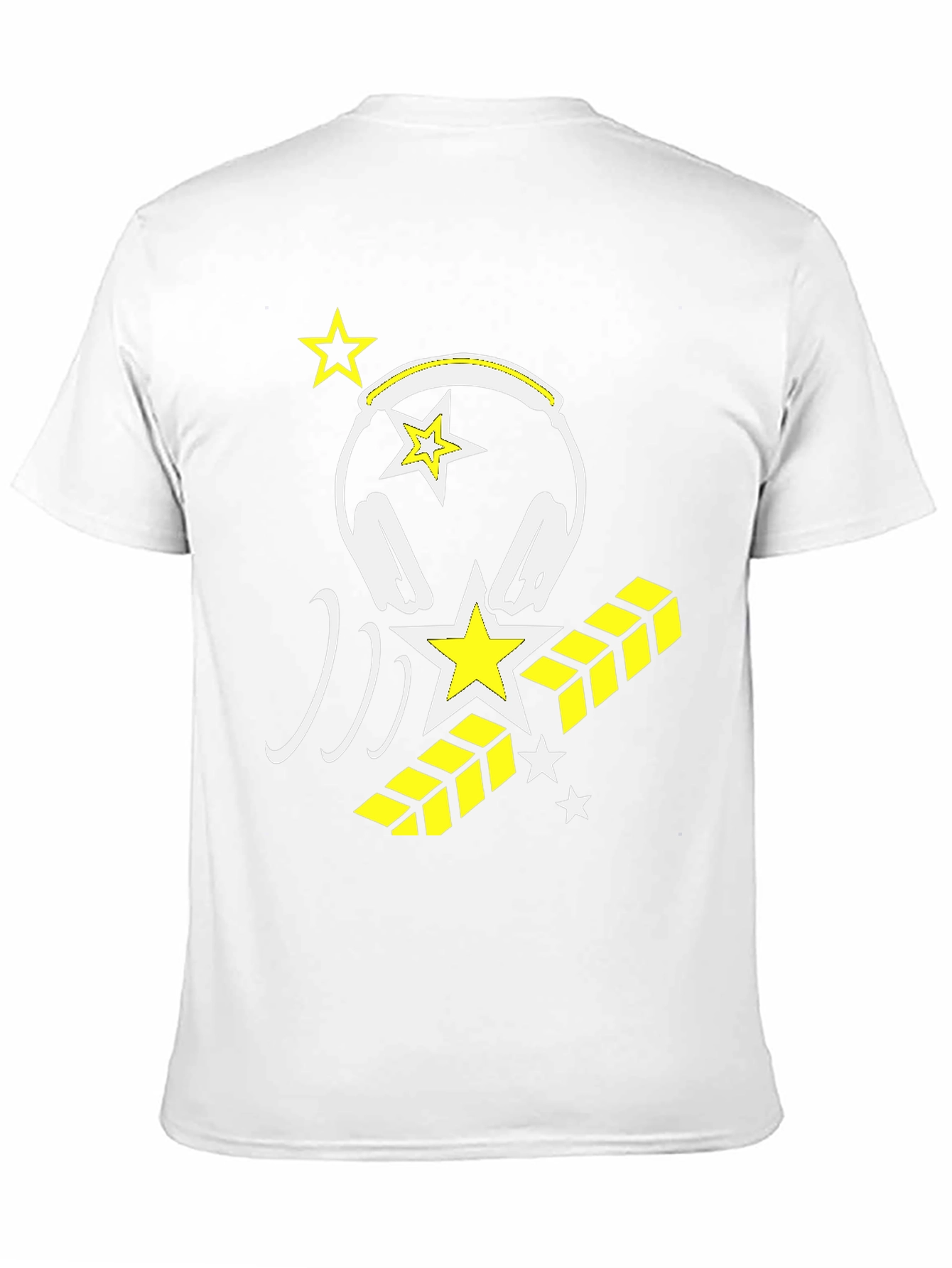 Cool Graphic Tee: Headphones & Star Design