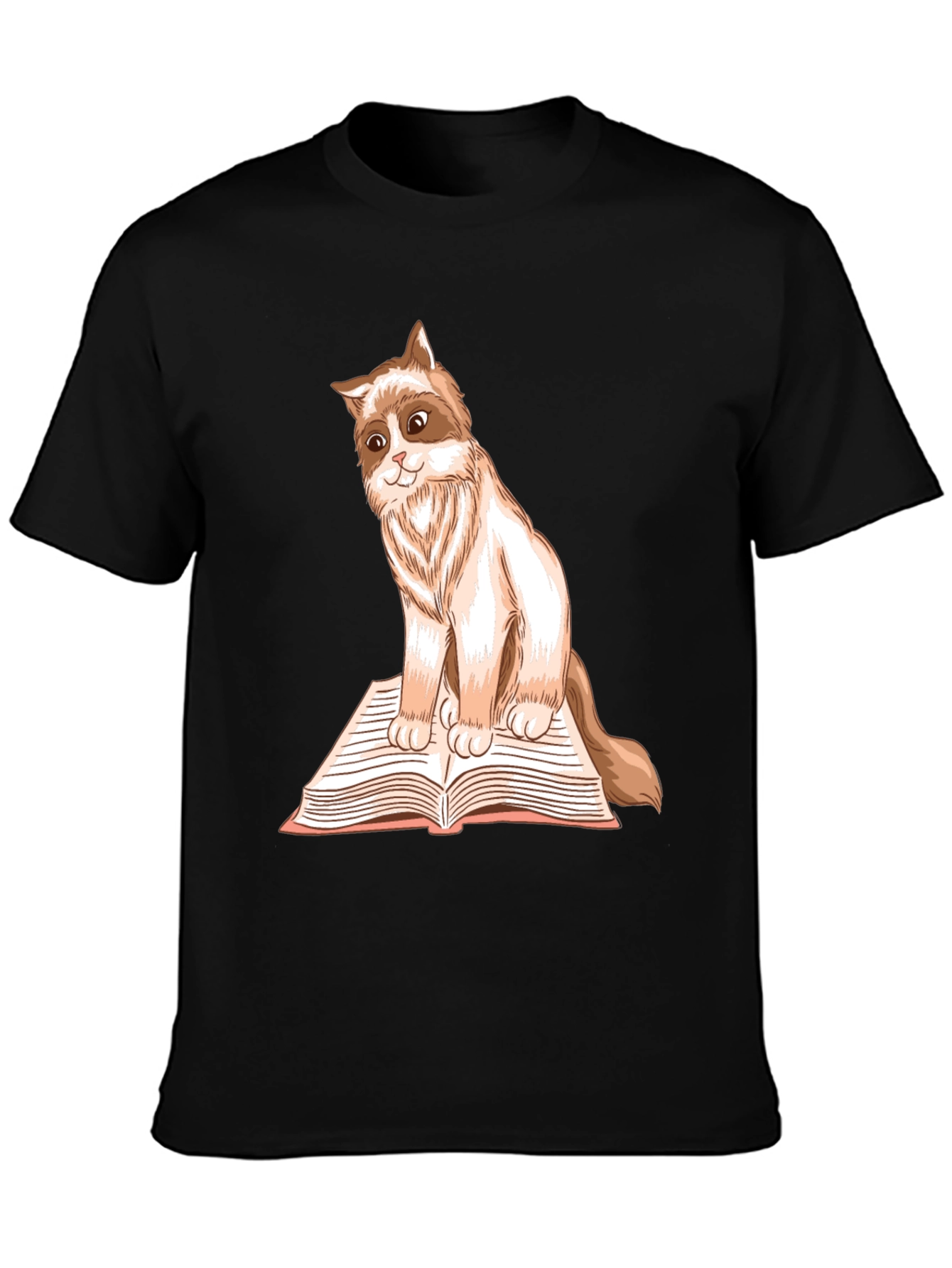 Cat on Book T-Shirt