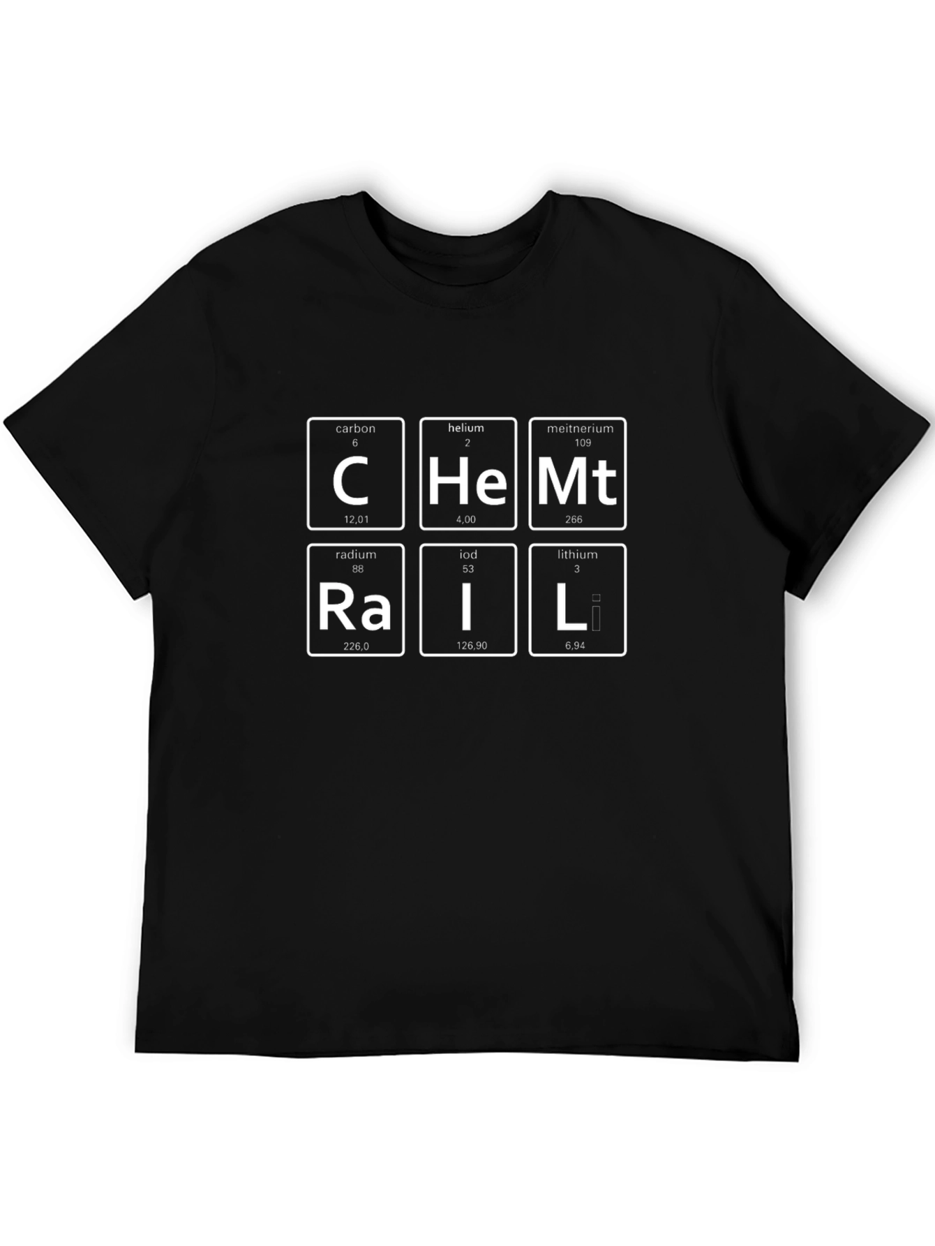 Chemistry Elements T-Shirt: Carbon Helium Radium & More!