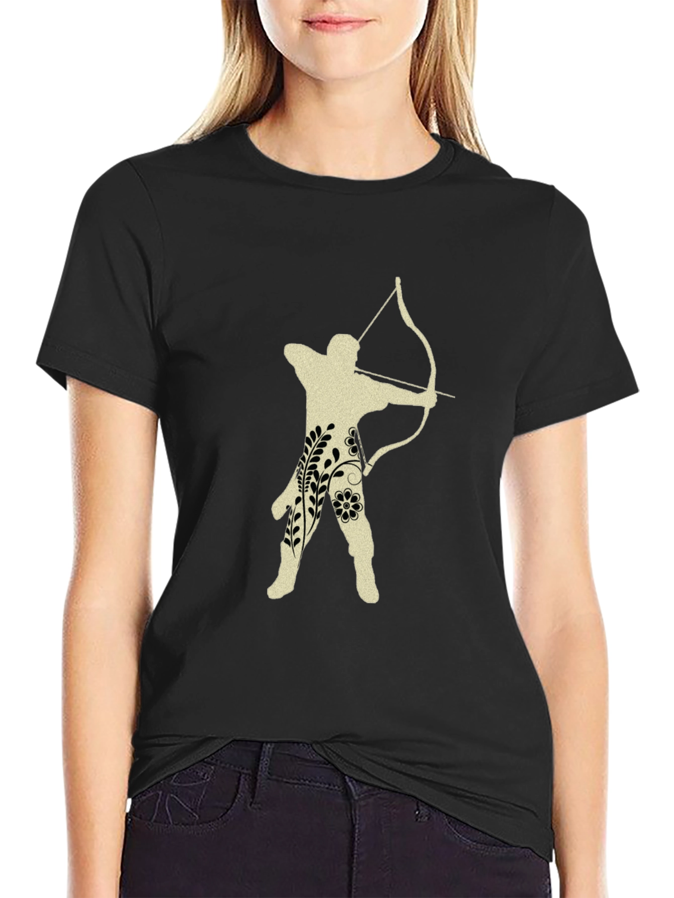 Archer Floral T-Shirt - Black Cotton Tee