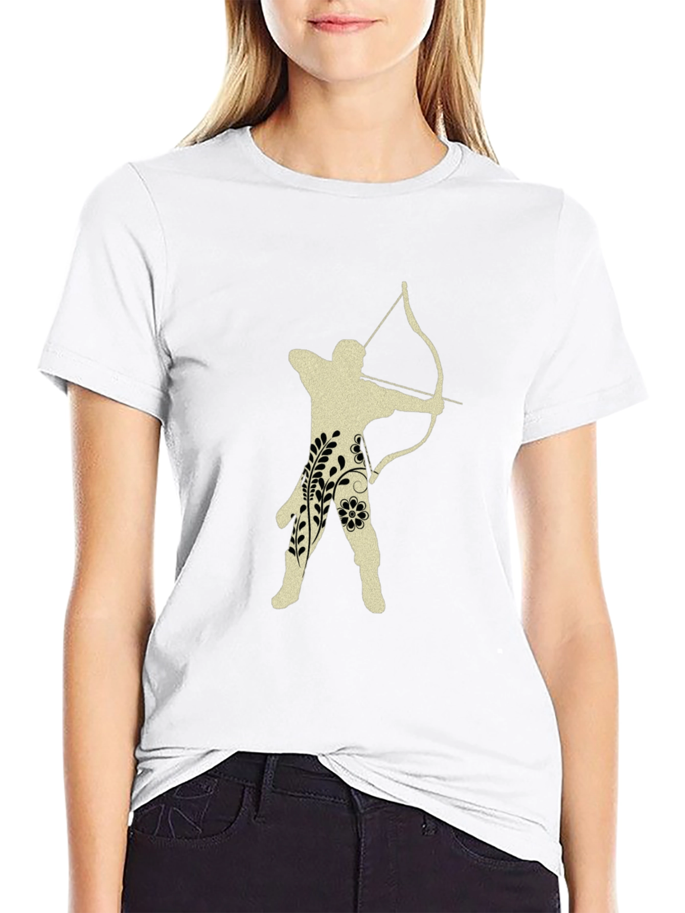 Archer Floral T-Shirt - Black Cotton Tee