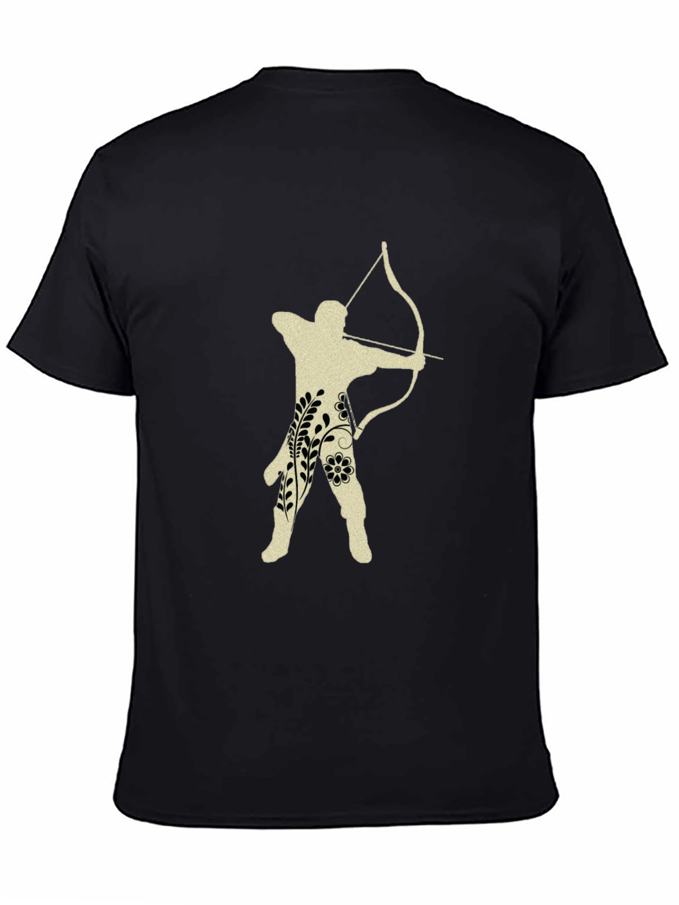 Archer Floral T-Shirt - Black Cotton Tee