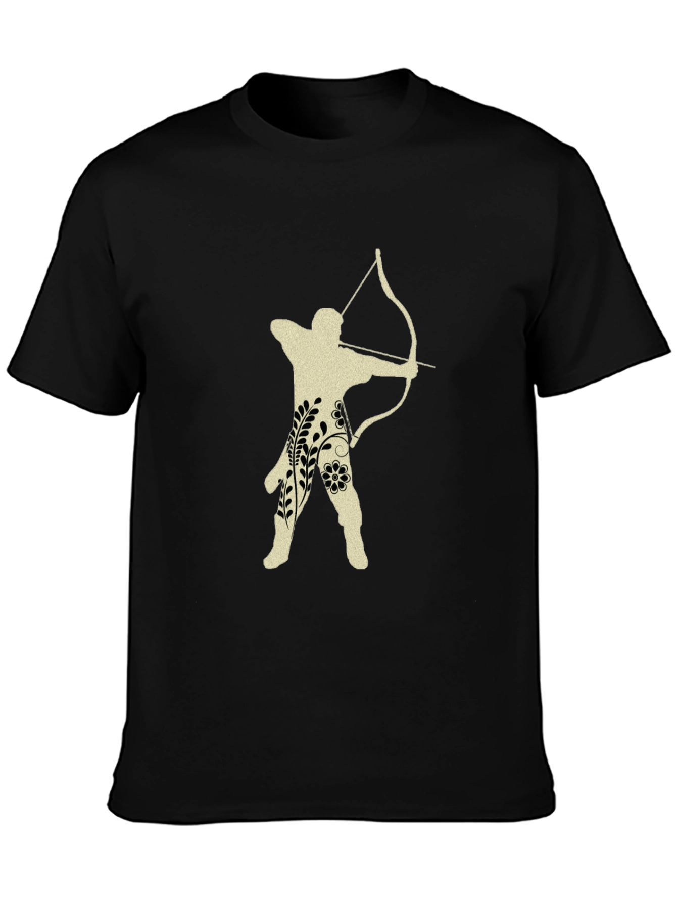 Archer Floral T-Shirt - Black Cotton Tee