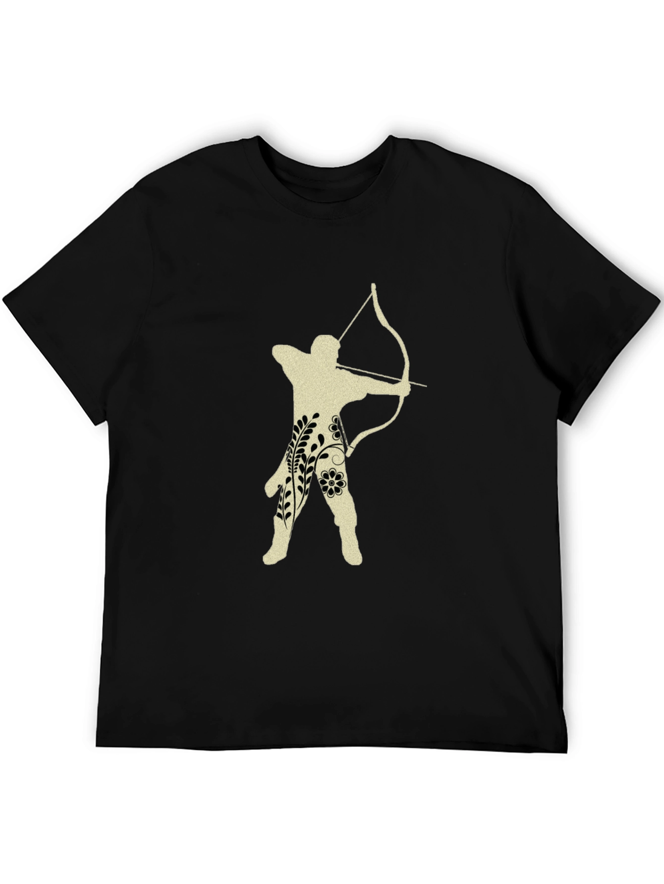 Archer Floral T-Shirt - Black Cotton Tee