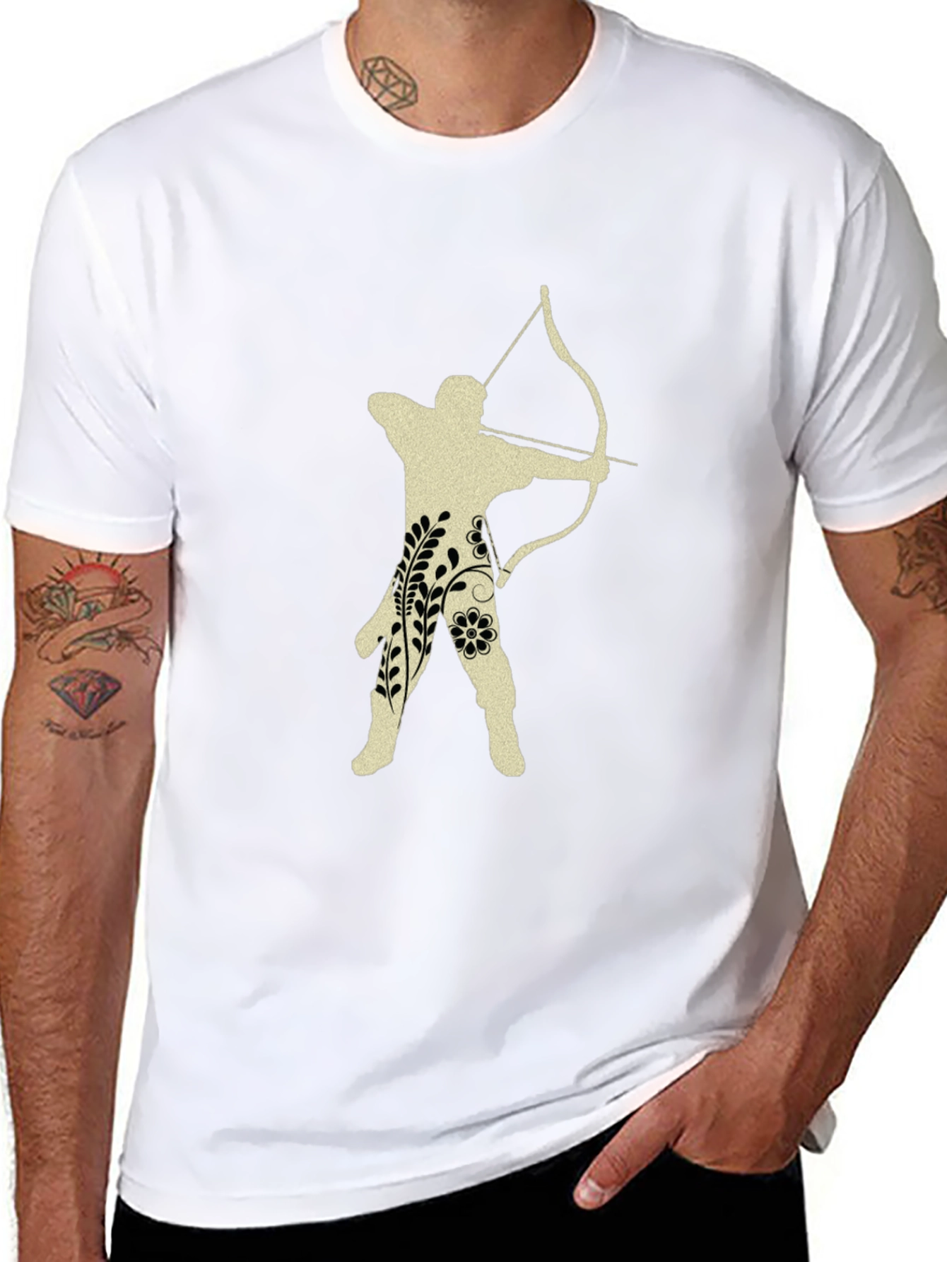 Archer Floral T-Shirt - Black Cotton Tee