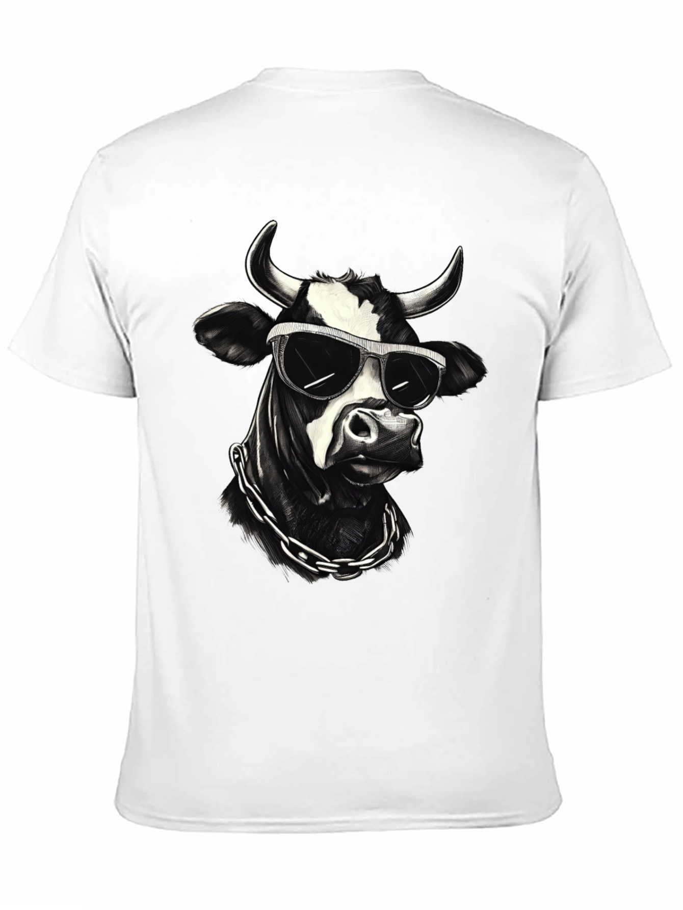 Cool Cow Graphic Tee - Black Cotton T-Shirt