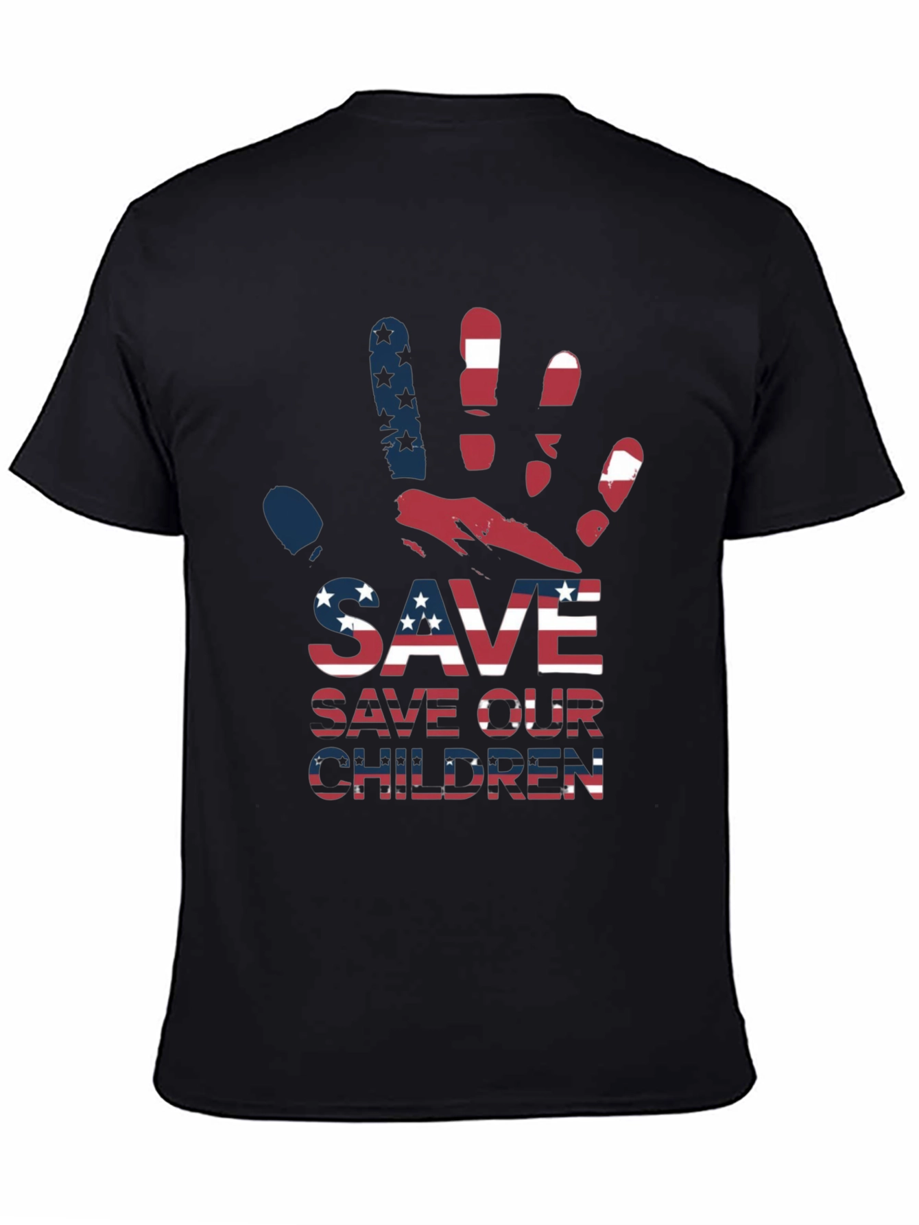 Save Our Children Graphic Tee - Patriotic Design