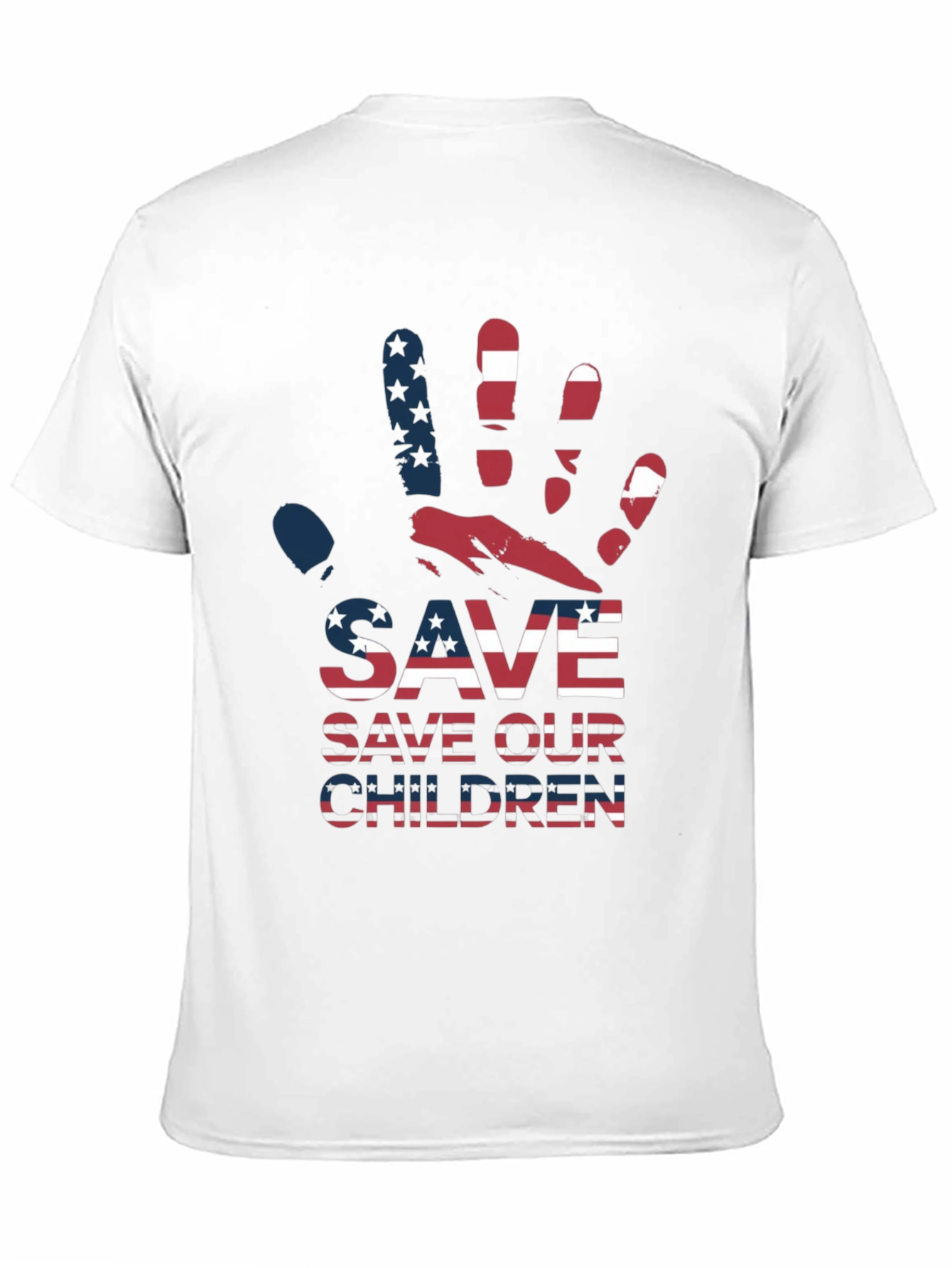 Save Our Children Graphic Tee - Patriotic Design