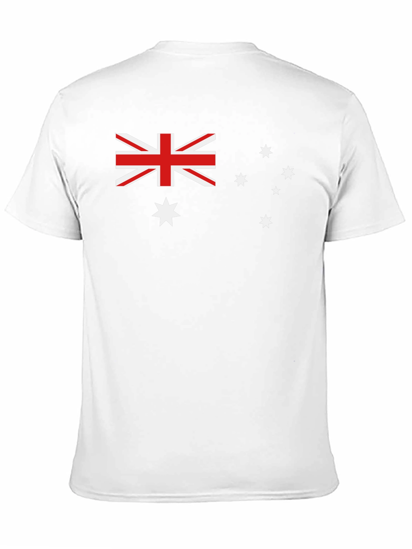 Australian Flag Graphic Tee - Black Cotton T-Shirt