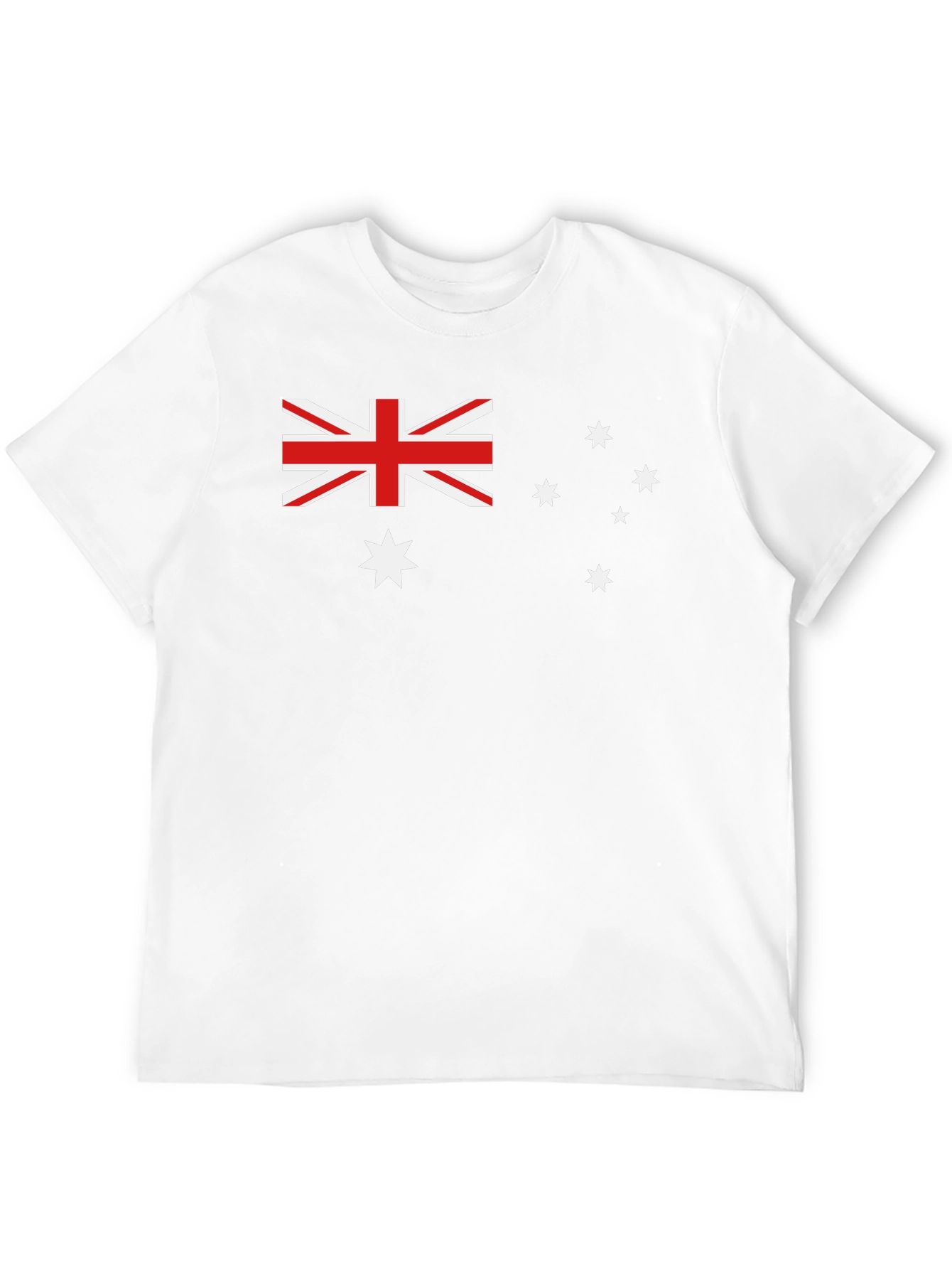 Australian Flag Graphic Tee - Black Cotton T-Shirt