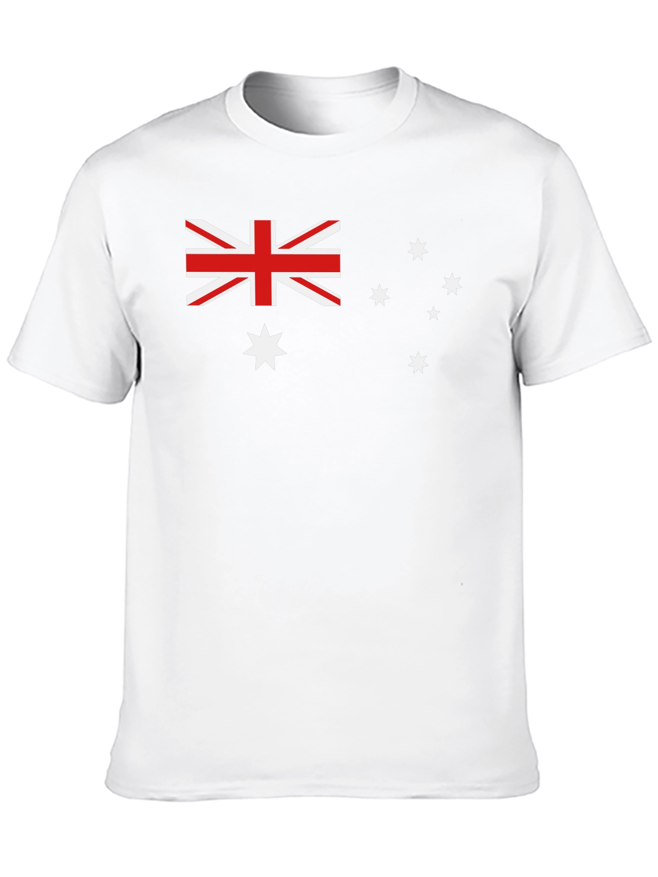 Australian Flag Graphic Tee - Black Cotton T-Shirt