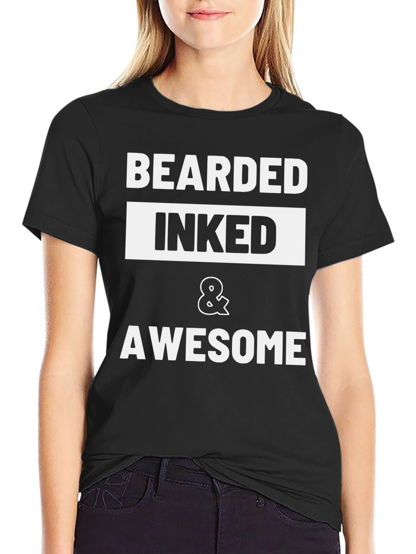 Bearded Inked & Awesome Graphic Tee
