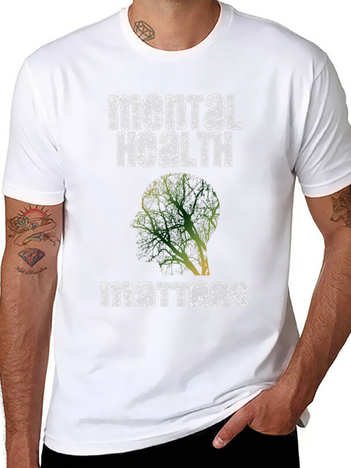 Mental Health Matters Tree Graphic T-Shirt