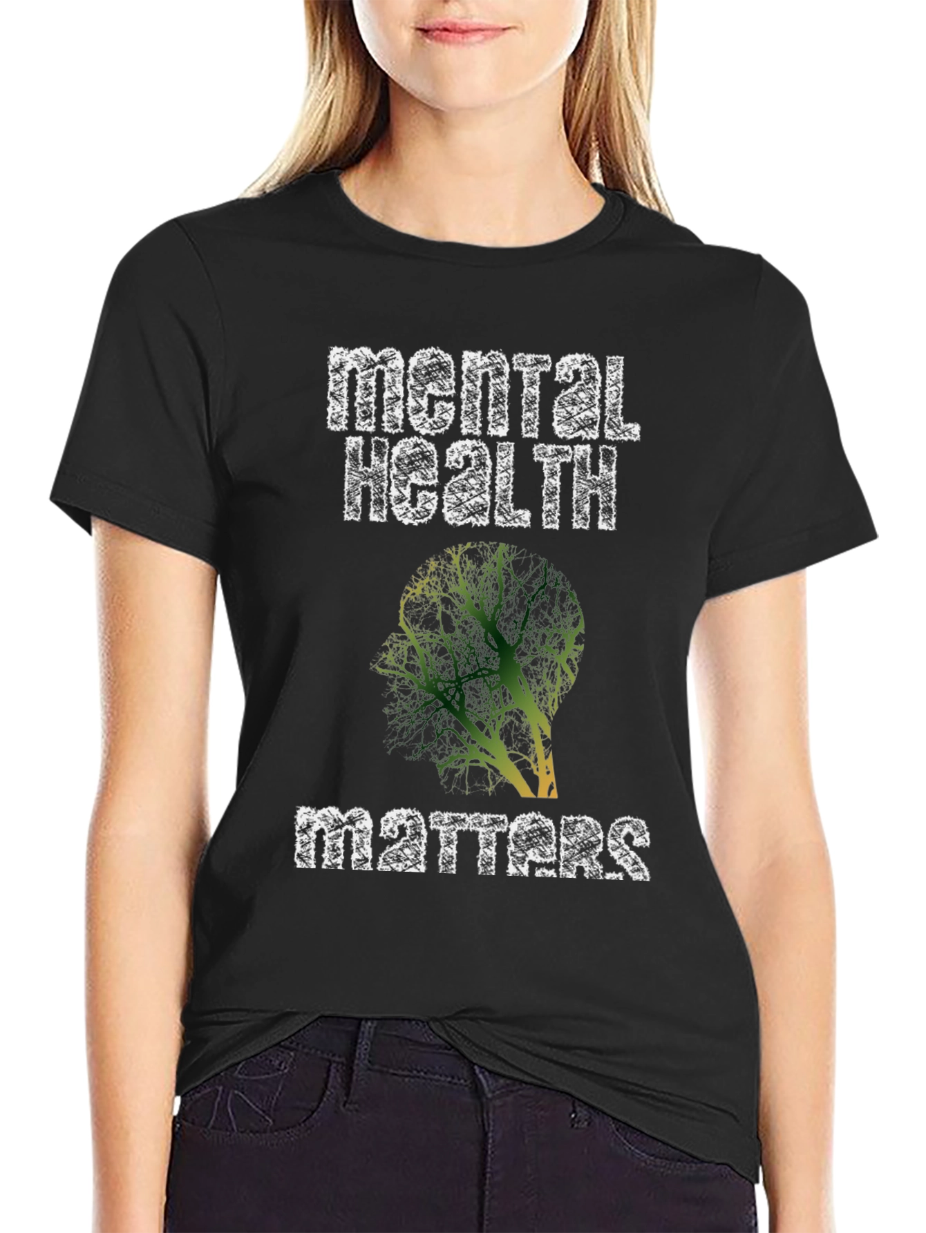 Mental Health Matters Tree Graphic T-Shirt
