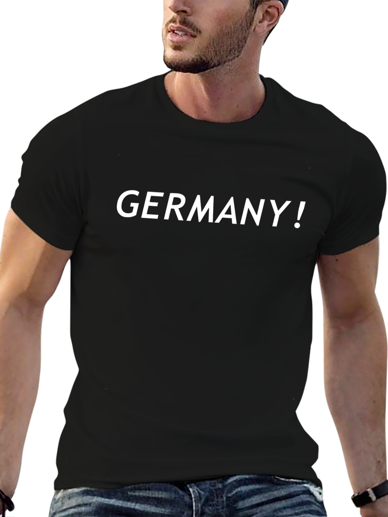 Germany! Black Graphic Tee - Soft Cotton Casual T-Shirt