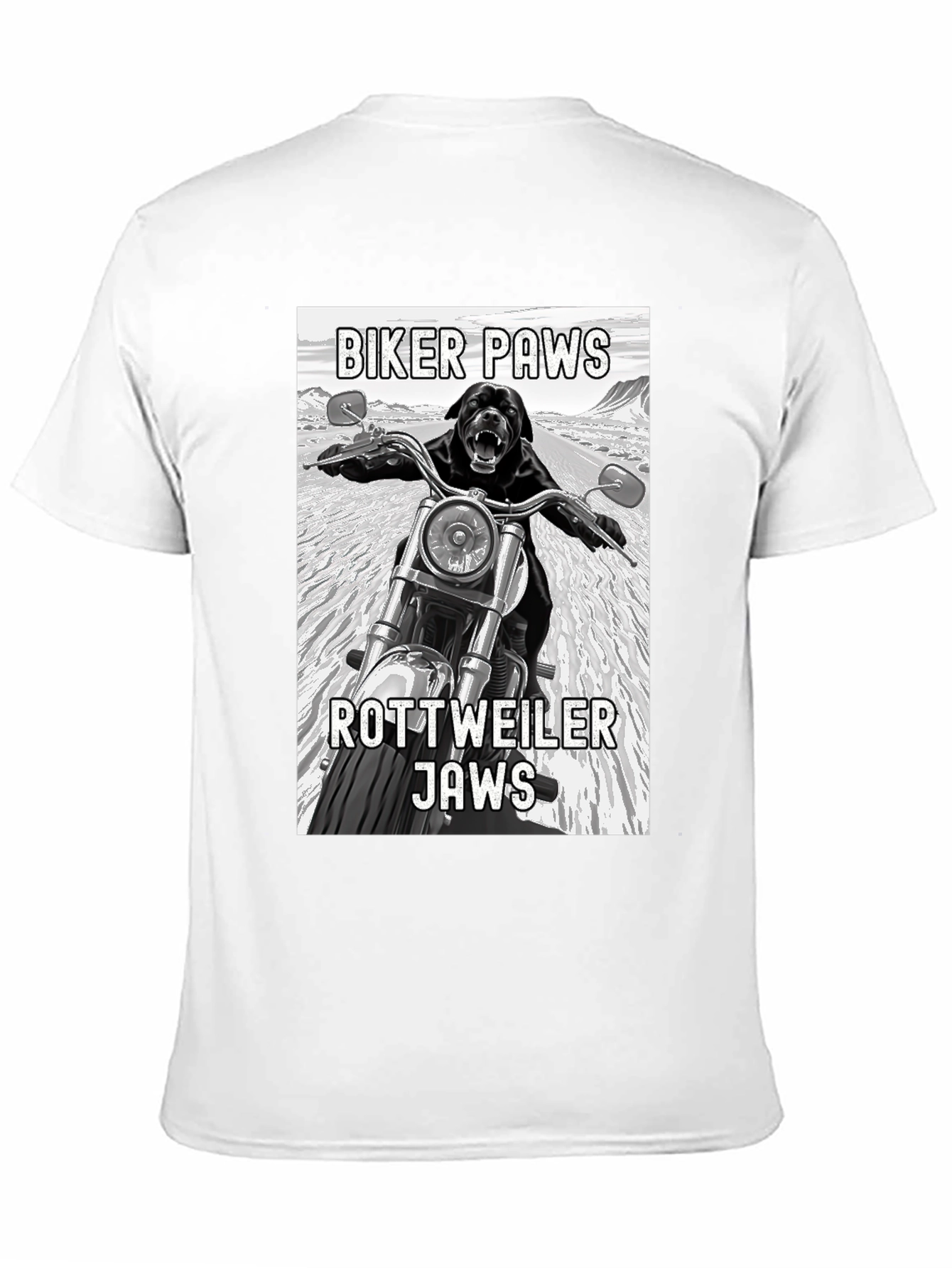 Biker Paws Rottweiler Jaws T-Shirt