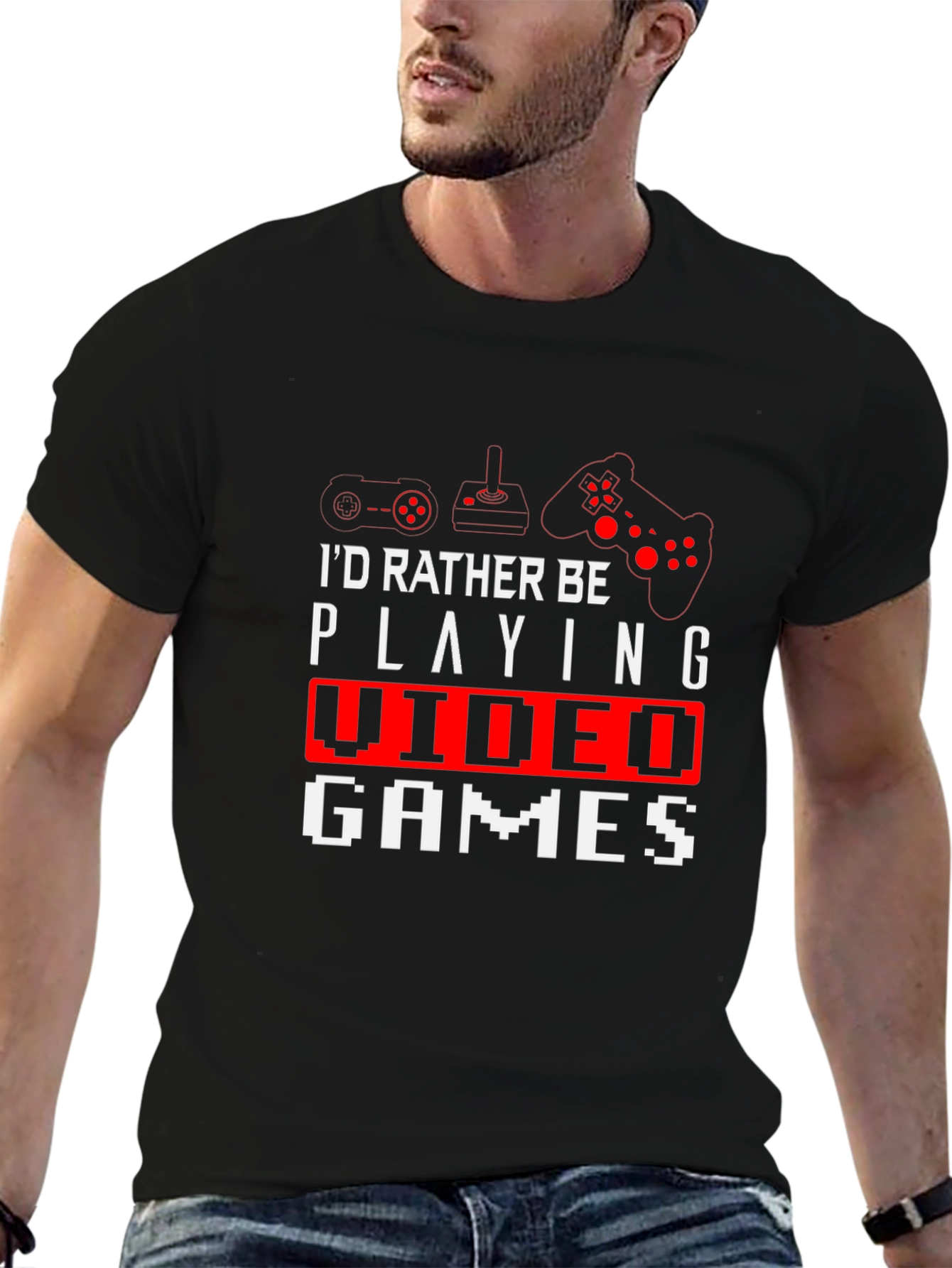 Gamer T-Shirt - Id Rather Be Playing Video Games