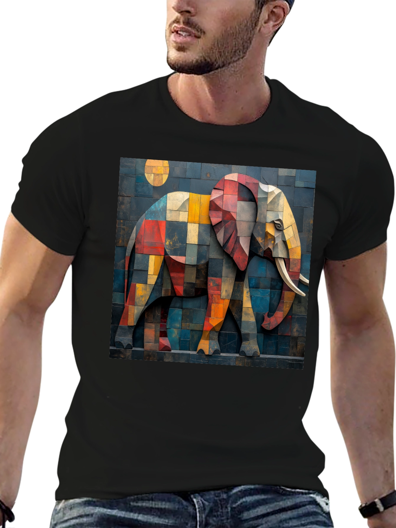 Abstract Elephant Graphic Tee