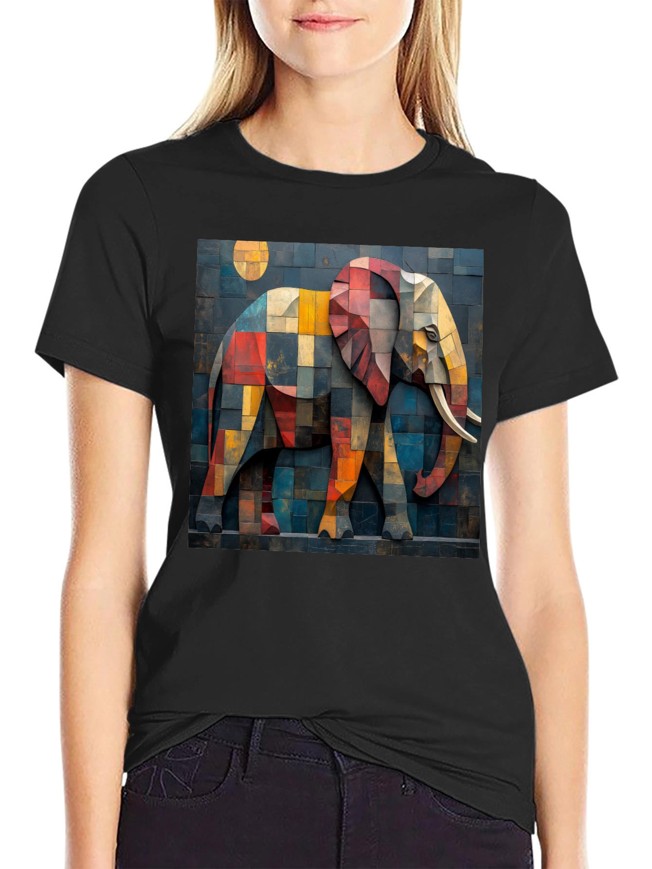Abstract Elephant Graphic Tee