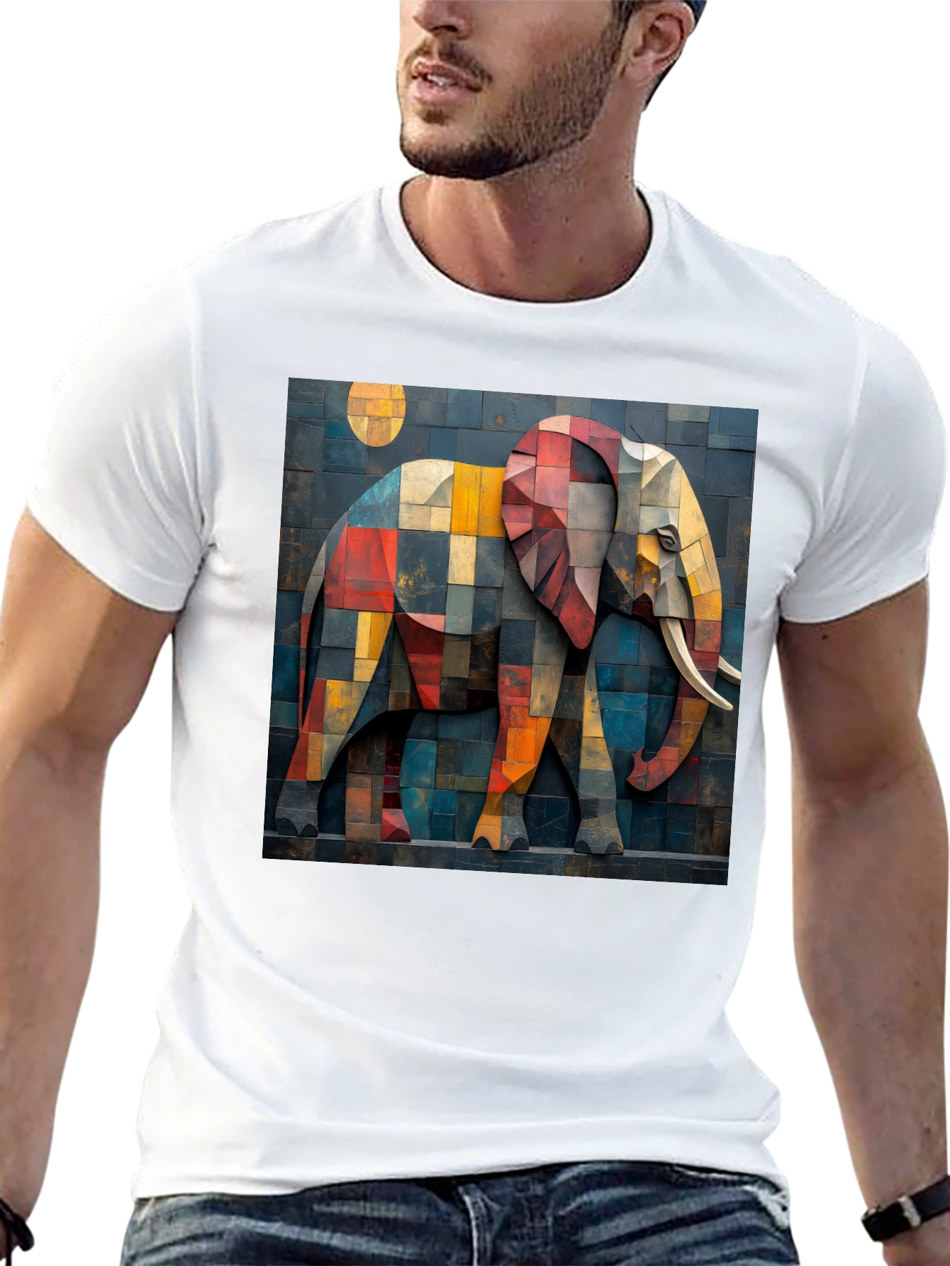 Abstract Elephant Graphic Tee