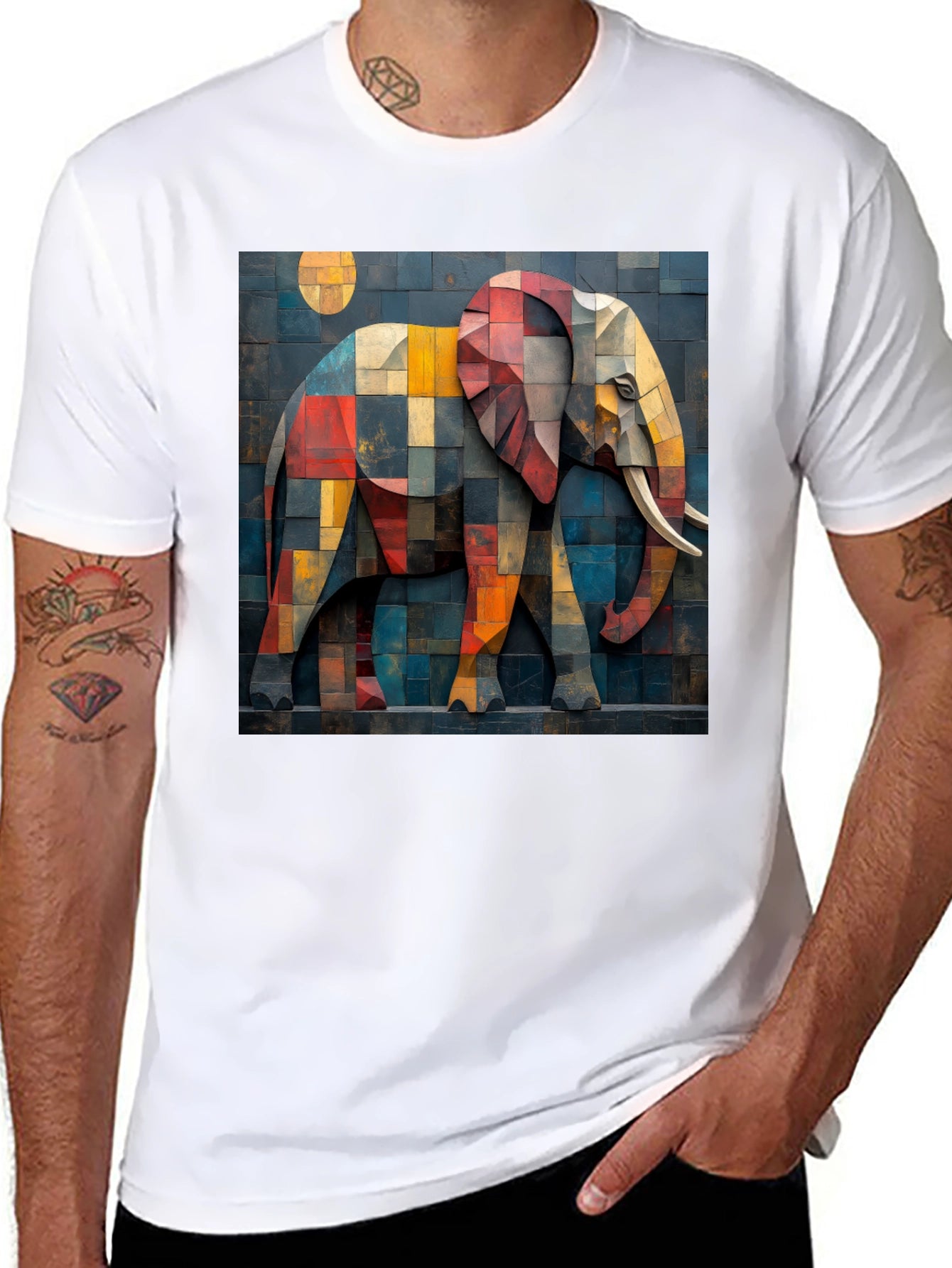 Abstract Elephant Graphic Tee