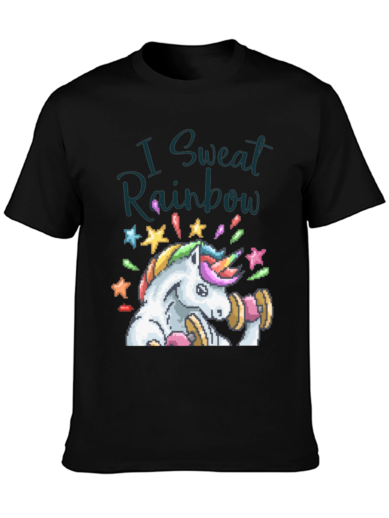 I Sweat Rainbow Unicorn Graphic Tee