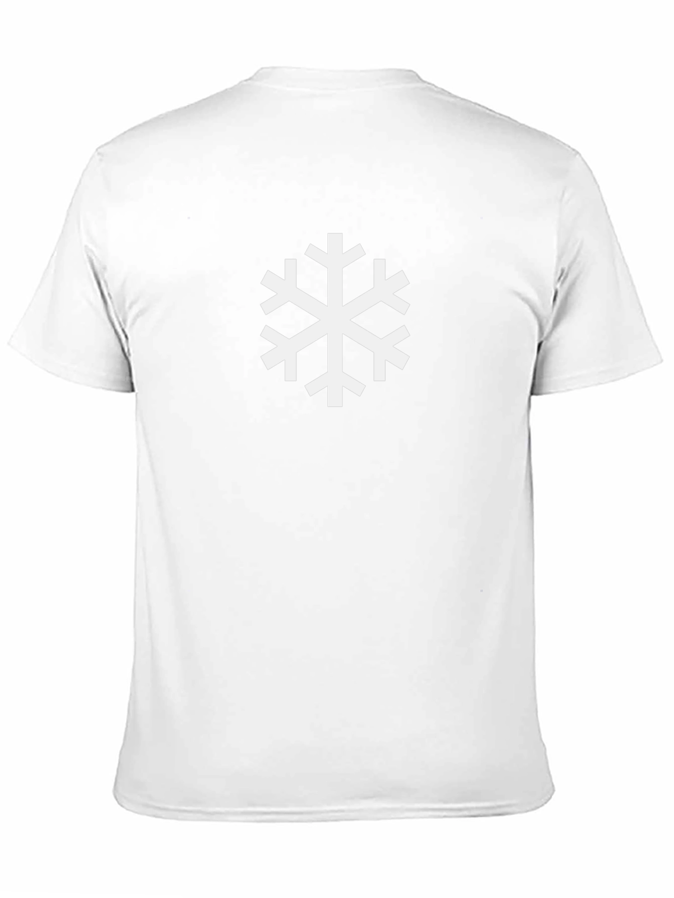 Black Tee with White Snowflake Graphic