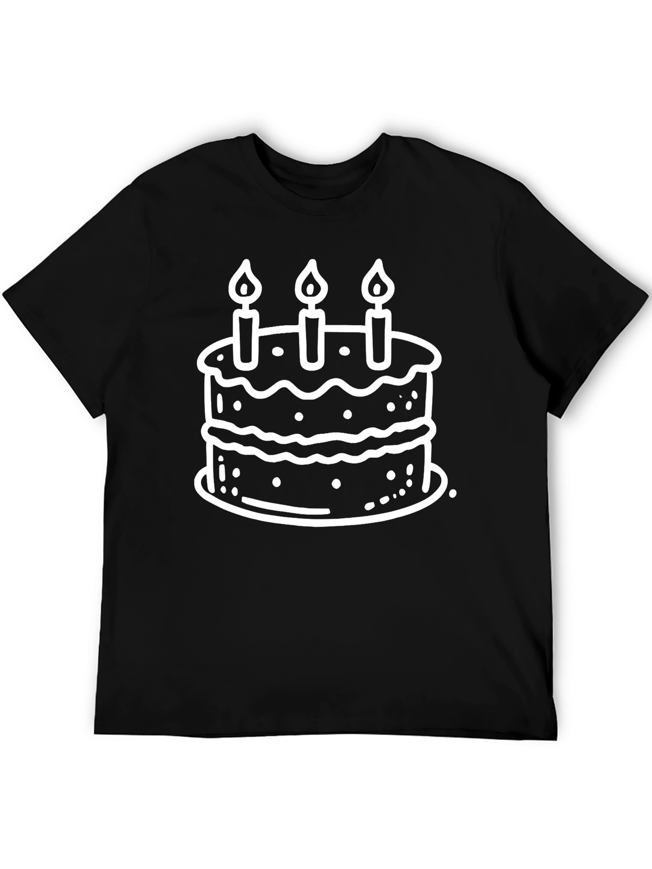 Birthday Cake Graphic Tee - Black