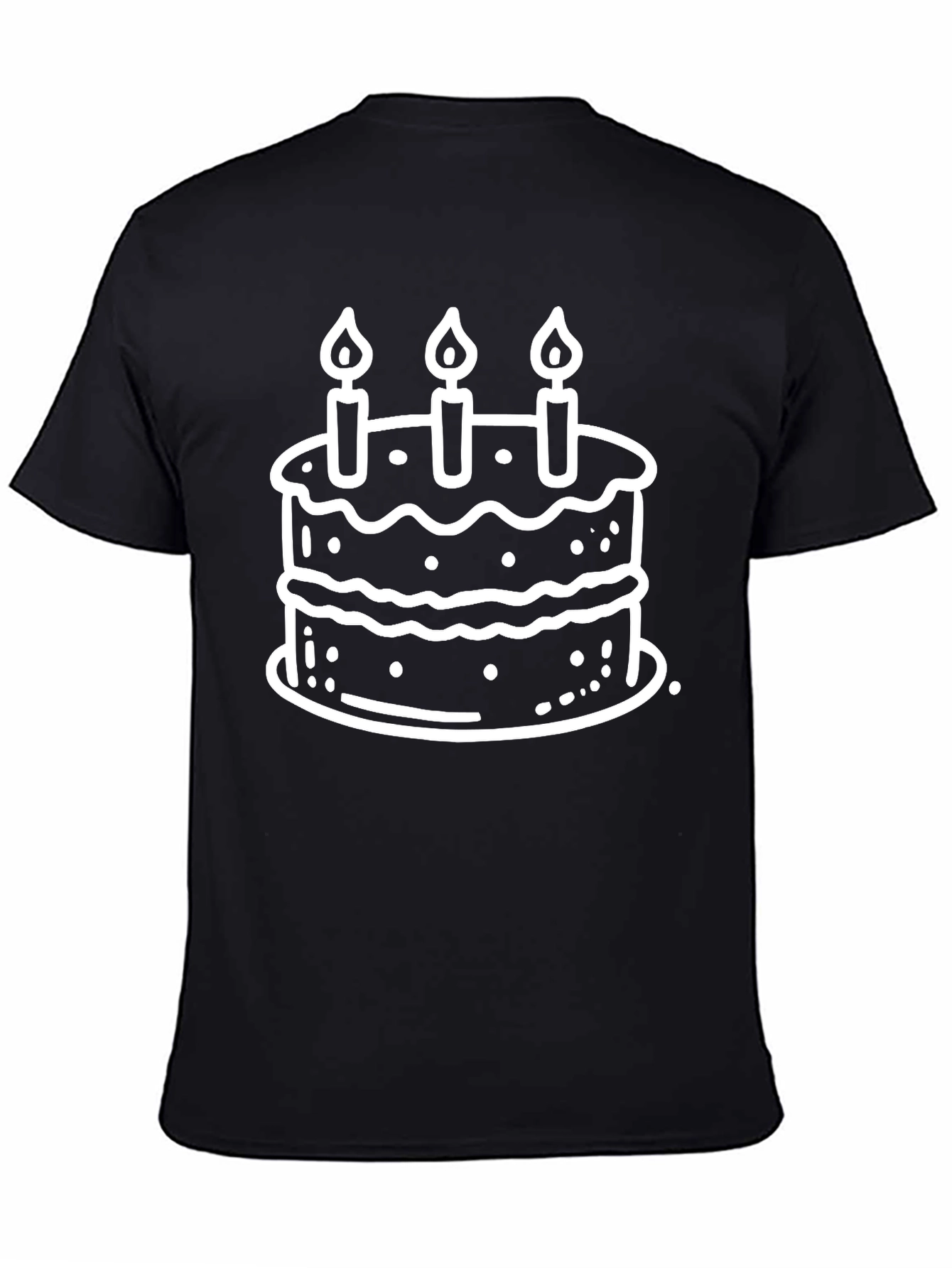 Birthday Cake Graphic Tee - Black