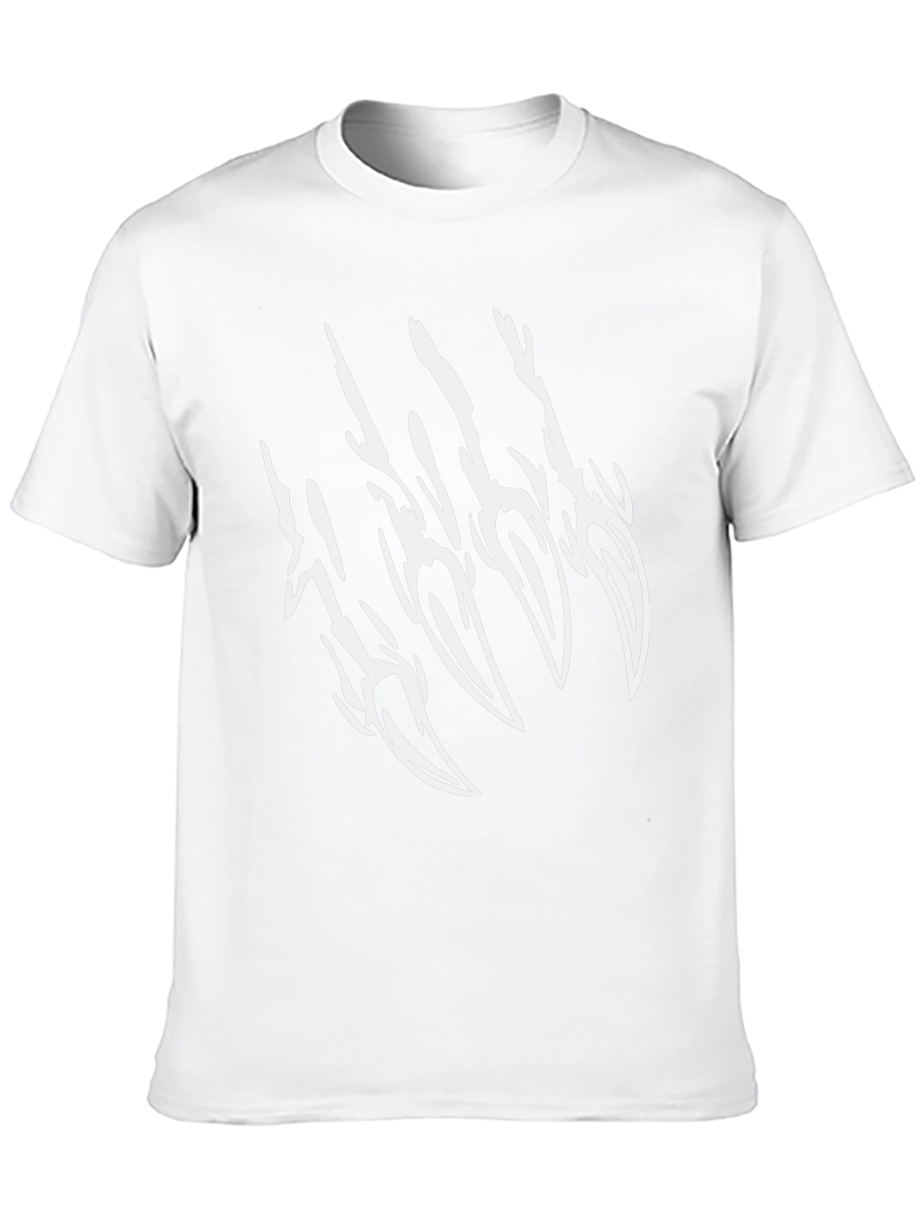 Black Graphic Tee: Claw Mark Design Mens Casual T-Shirt