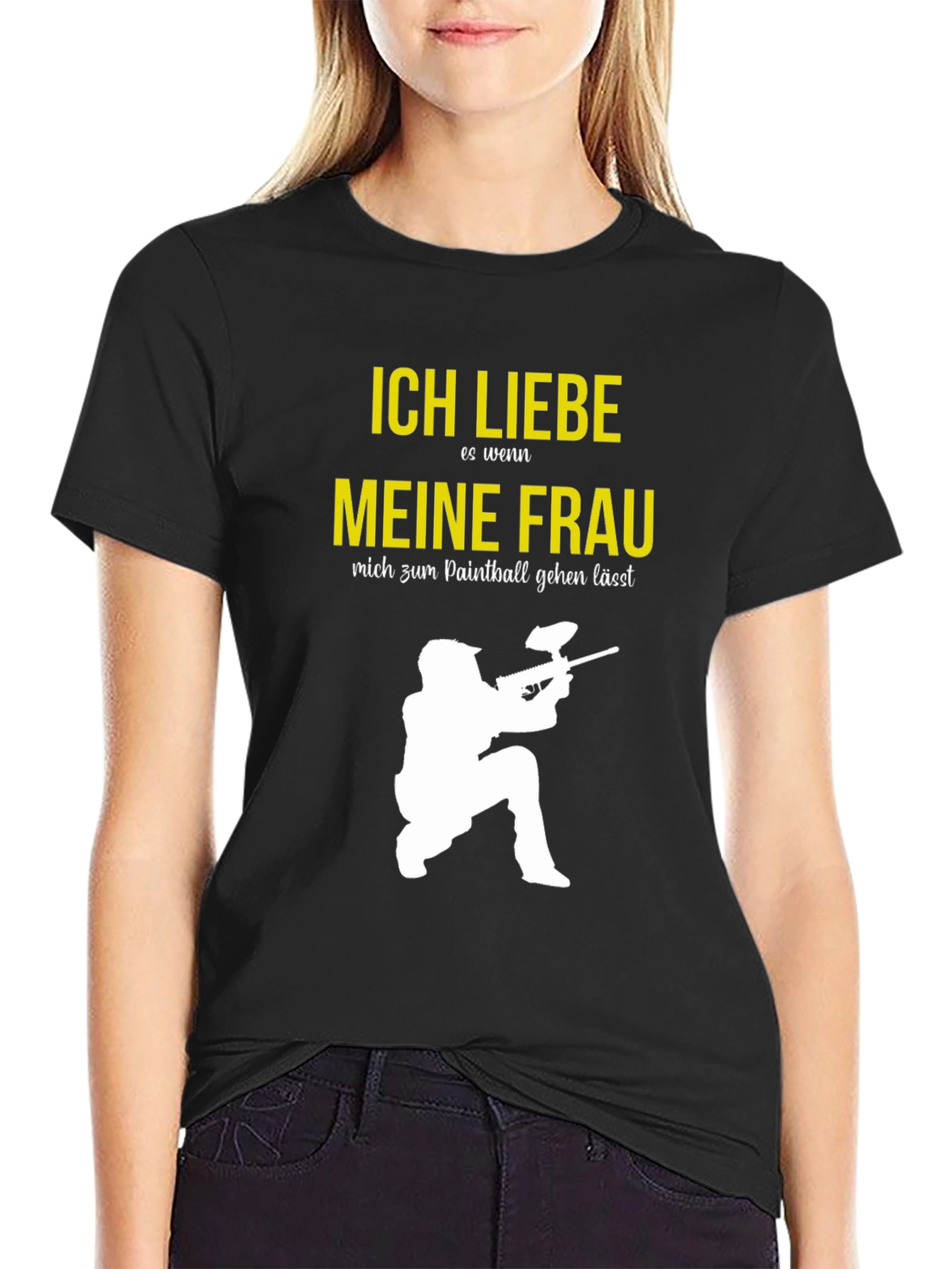 Ich Liebe Meine Frau Paintball T-Shirt - Black