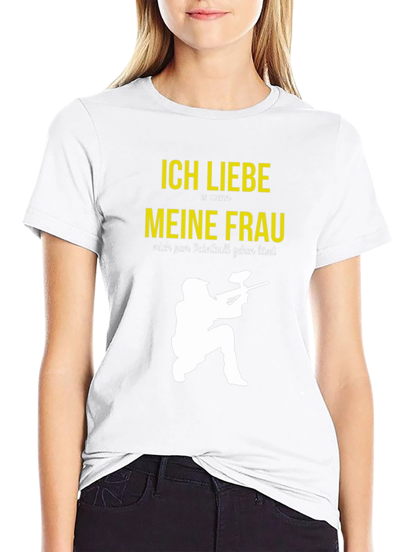 Ich Liebe Meine Frau Paintball T-Shirt - Black