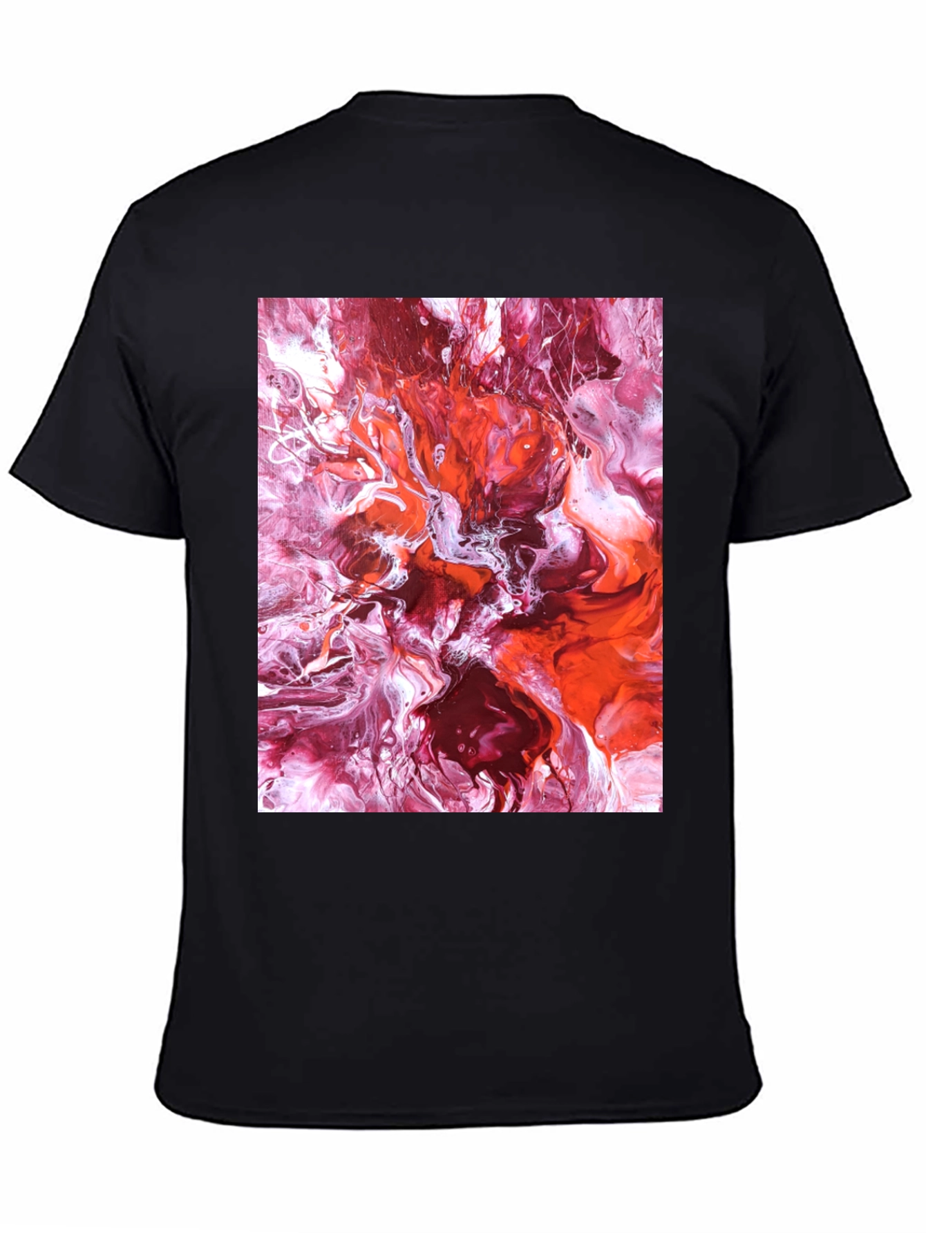 Abstract Fluid Art Black T-Shirt