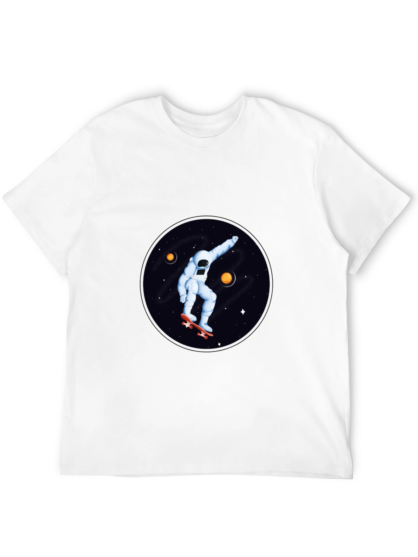 Astronaut Skateboard T-Shirt - Space Graphic Tee