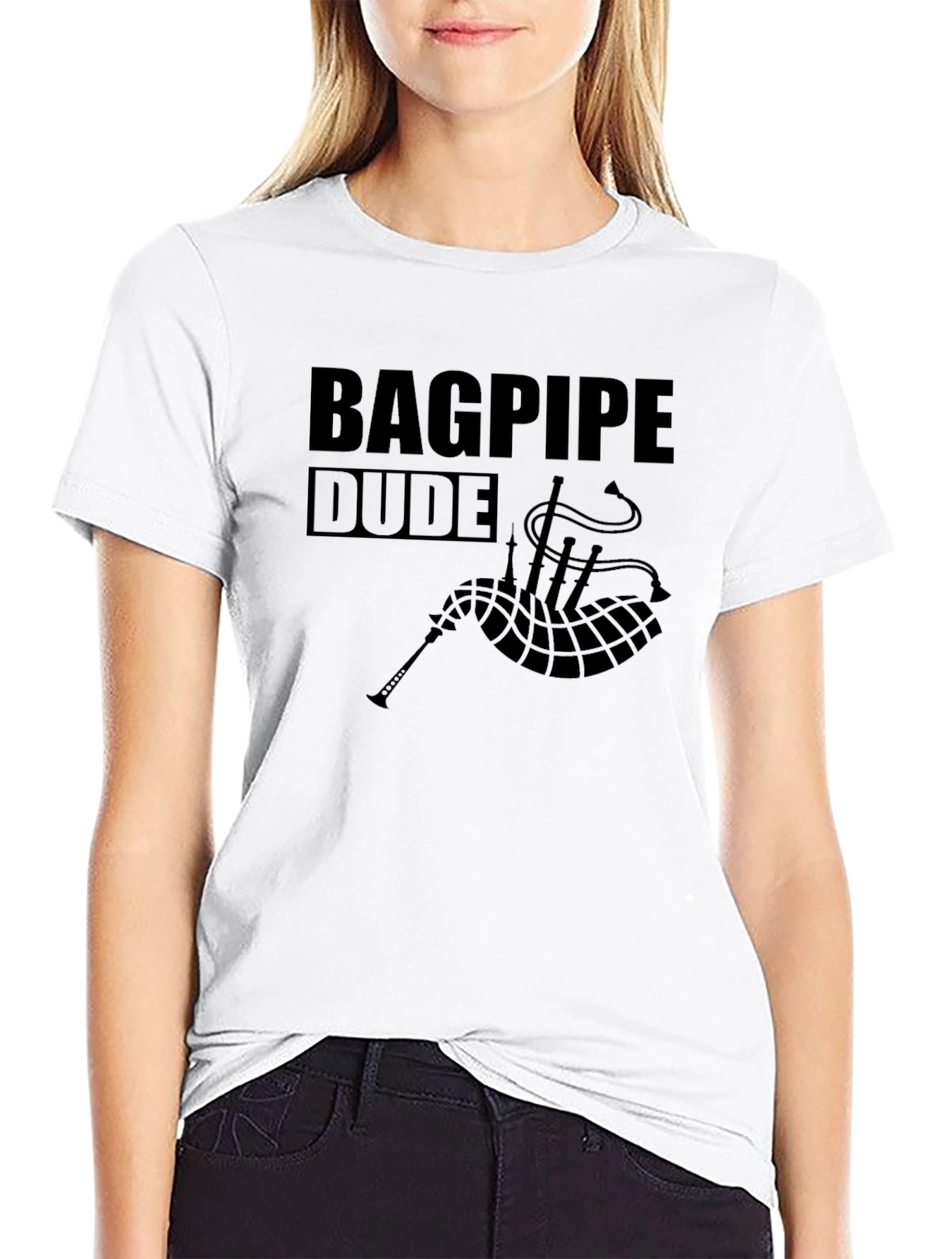 Bagpipe Dude Black T-Shirt