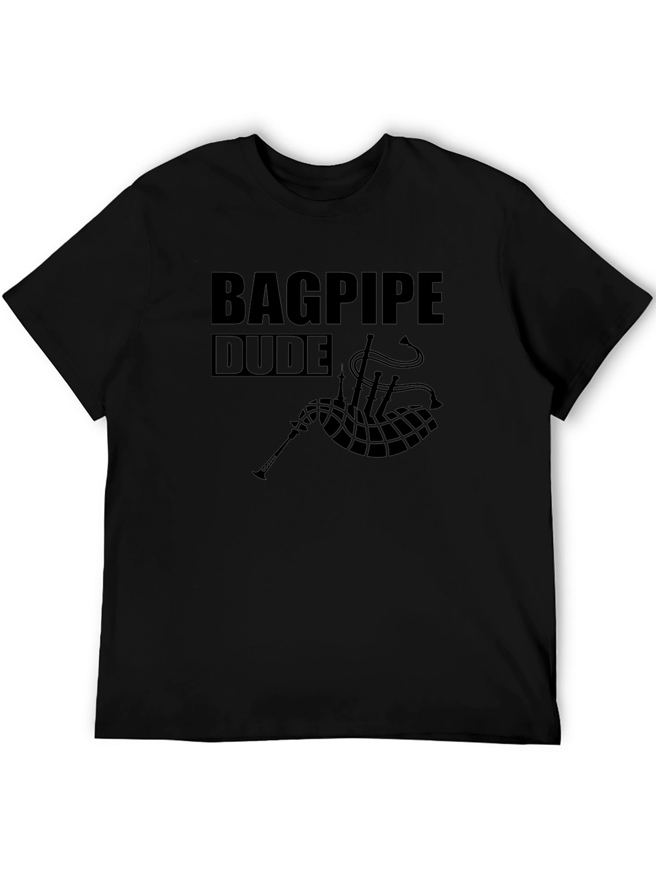 Bagpipe Dude Black T-Shirt