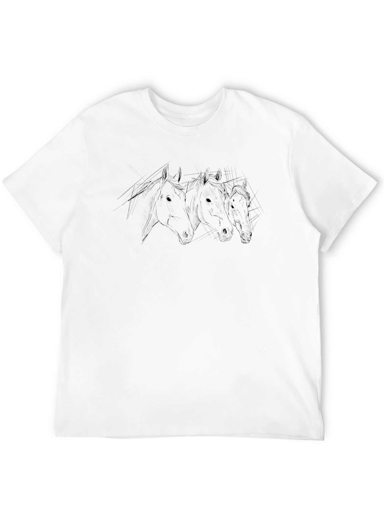 Horse Outline Graphic T-Shirt