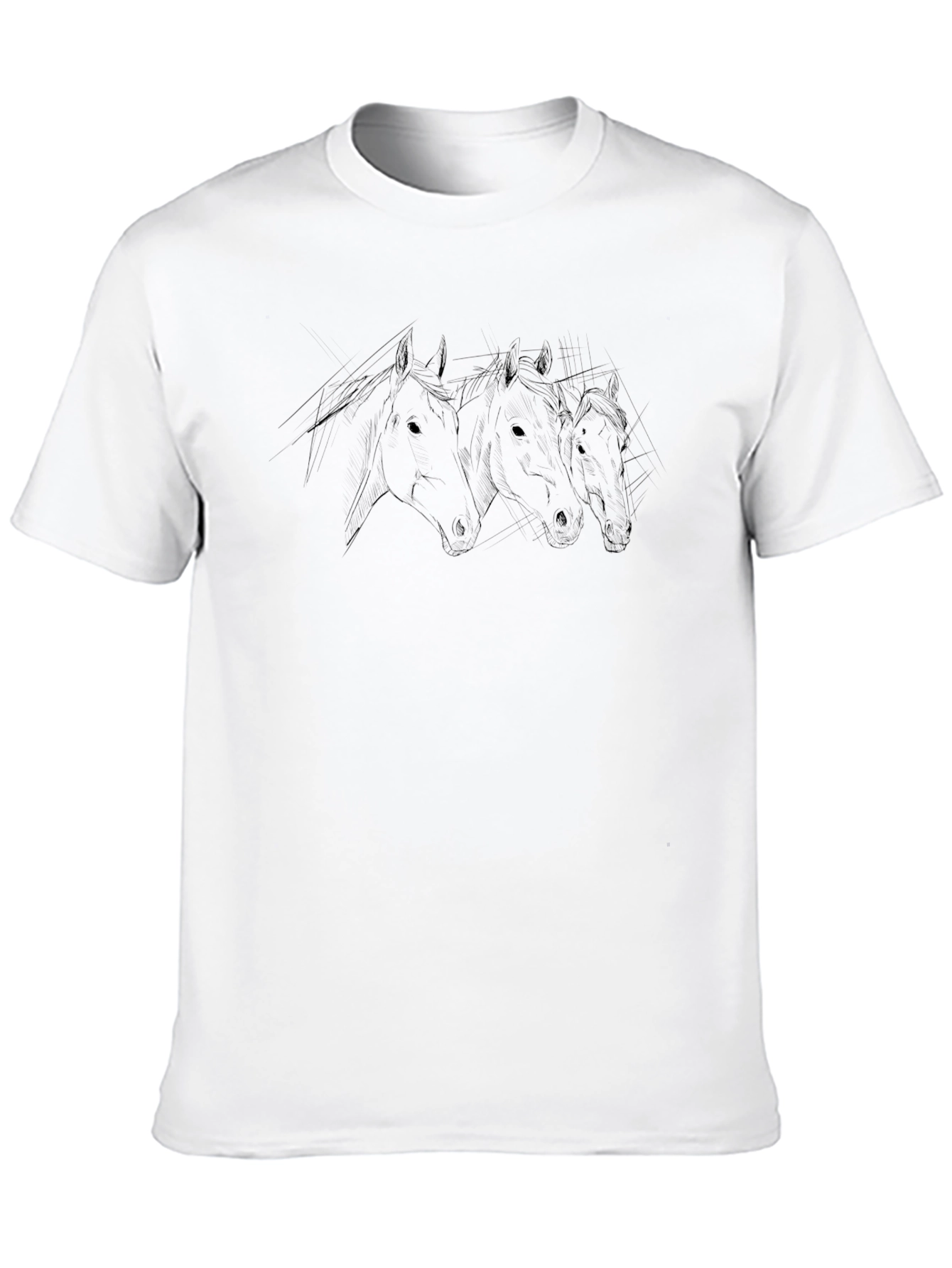 Horse Outline Graphic T-Shirt