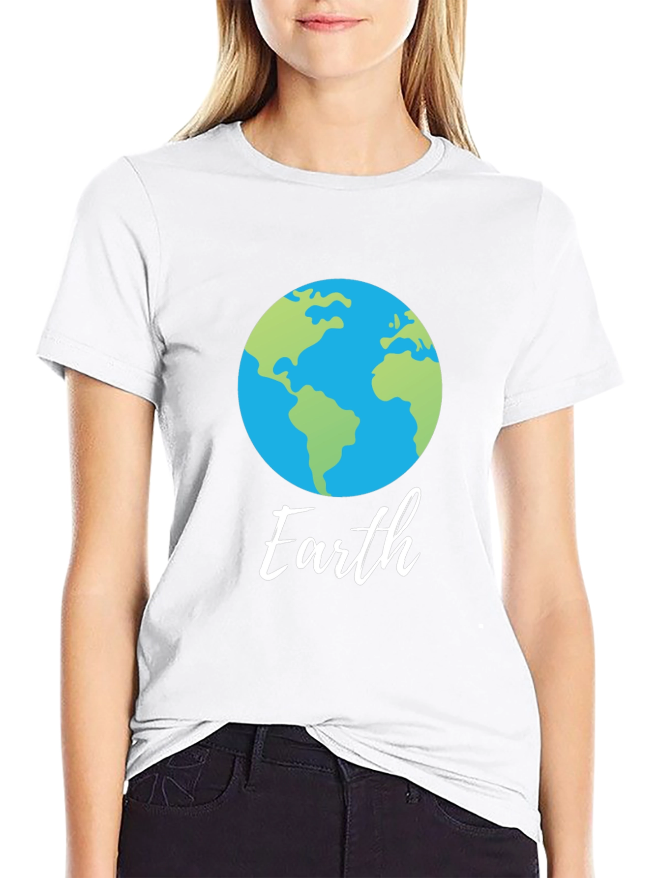 Earth Graphic T-Shirt - Round Globe Design