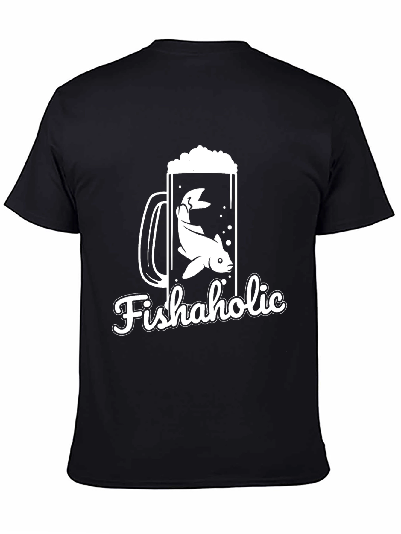 Fishaholic Graphic Tee - Black