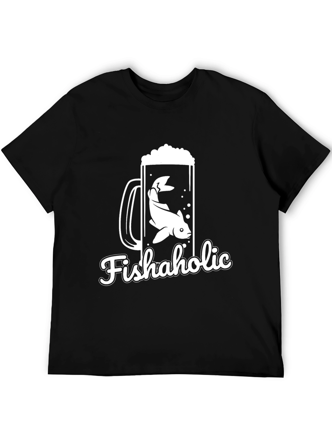 Fishaholic Graphic Tee - Black
