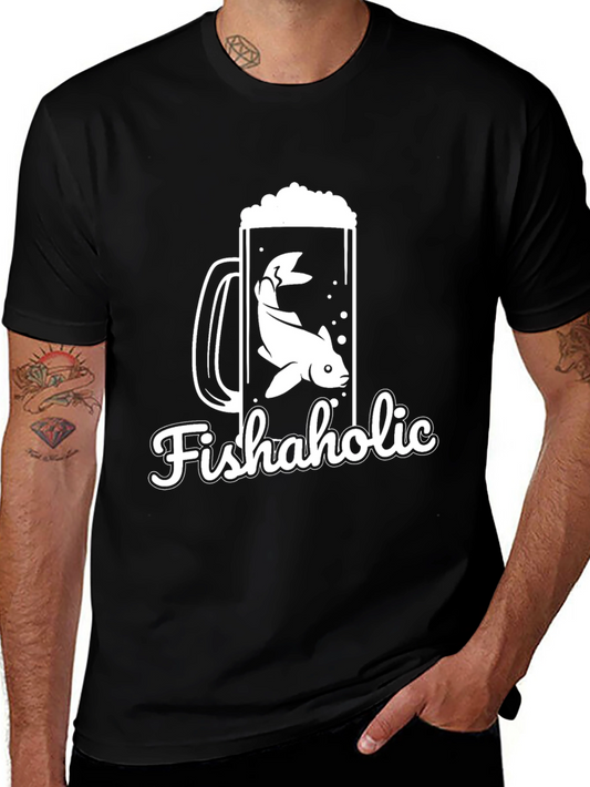 Fishaholic Graphic Tee - Black