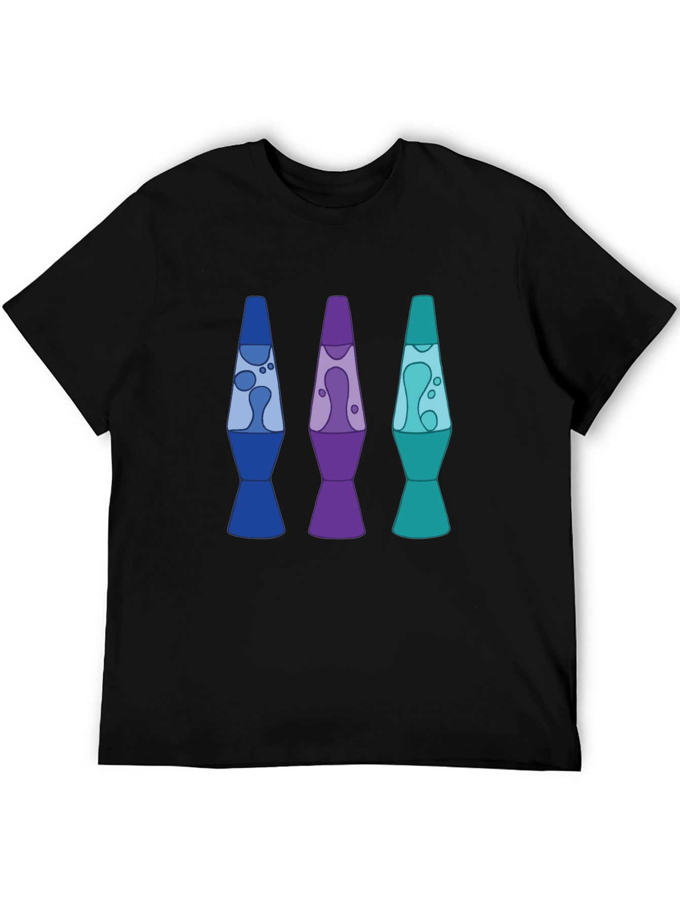 Retro Lava Lamp Graphic Tee - Mens Black T-Shirt