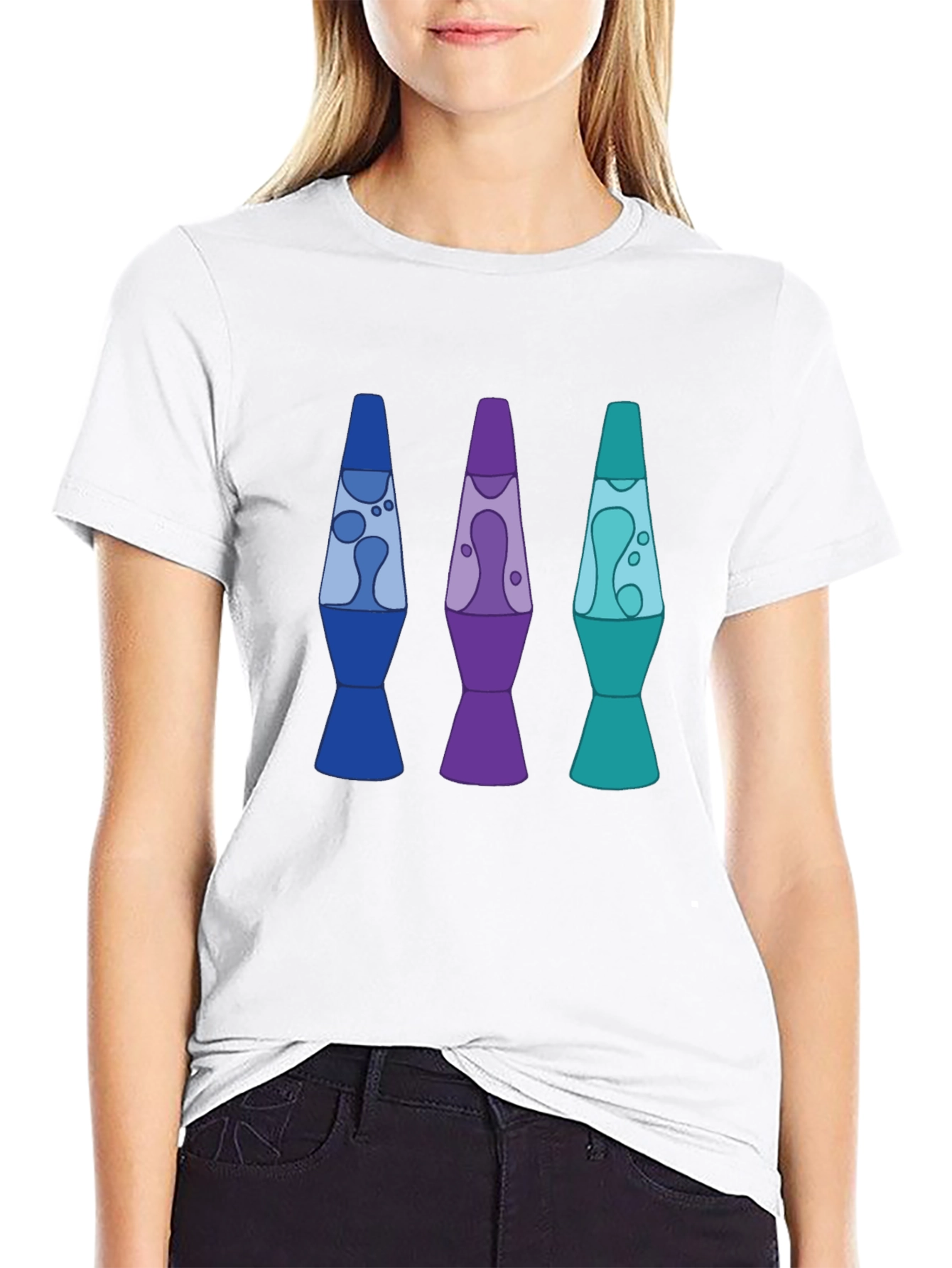 Retro Lava Lamp Graphic Tee - Mens Black T-Shirt