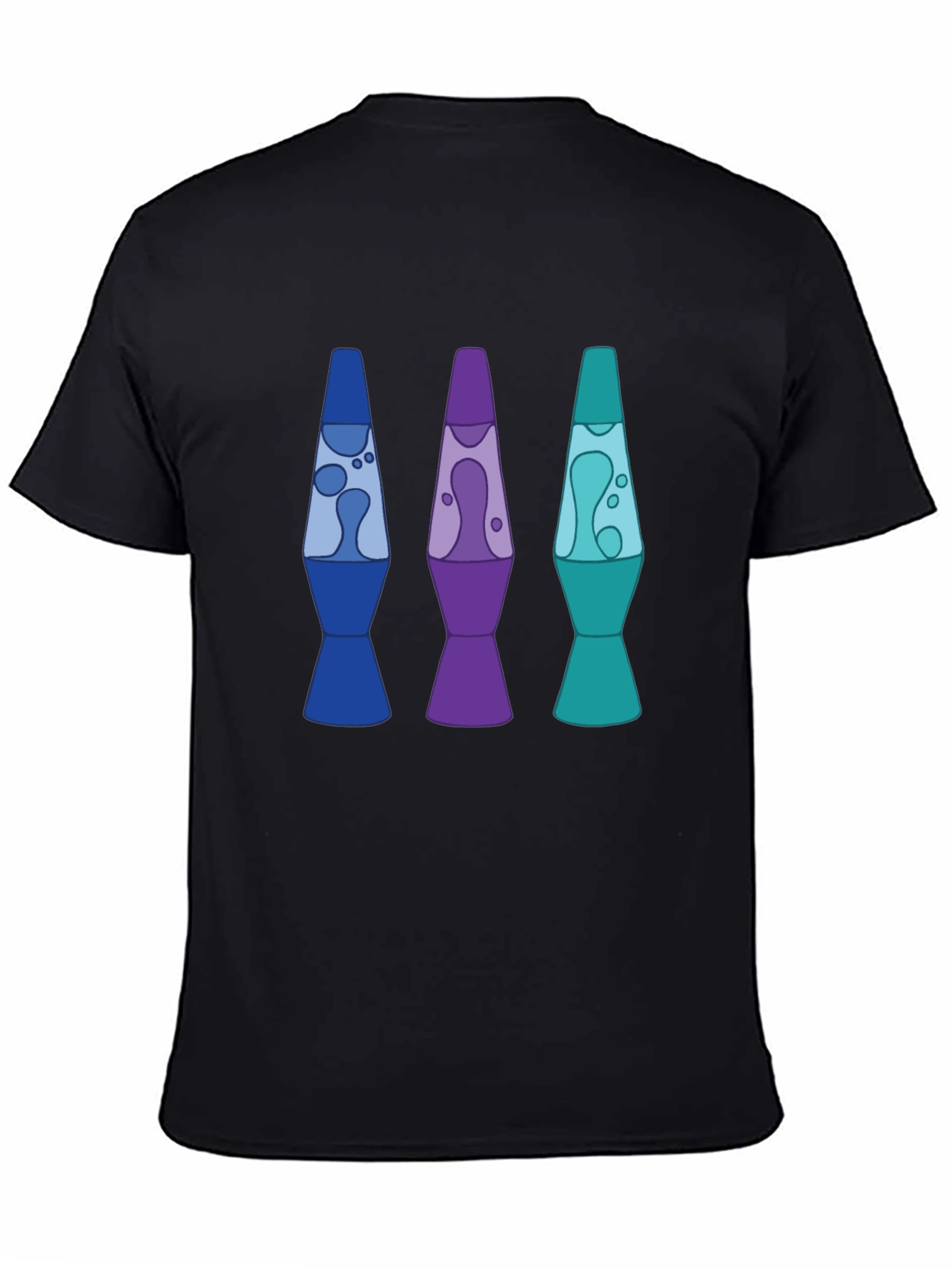 Retro Lava Lamp Graphic Tee - Mens Black T-Shirt
