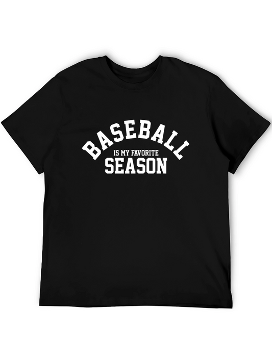 Baseball is My Favorite Season Black T-Shirt