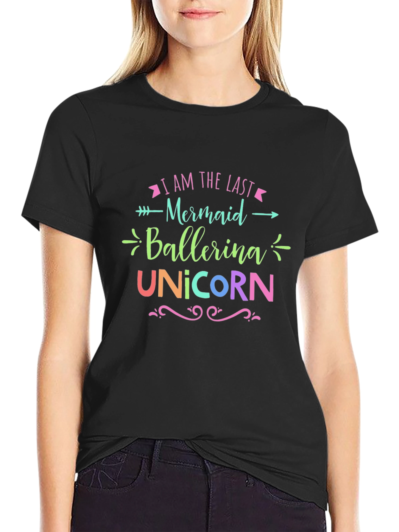 Last Mermaid Ballerina Unicorn Graphic Tee