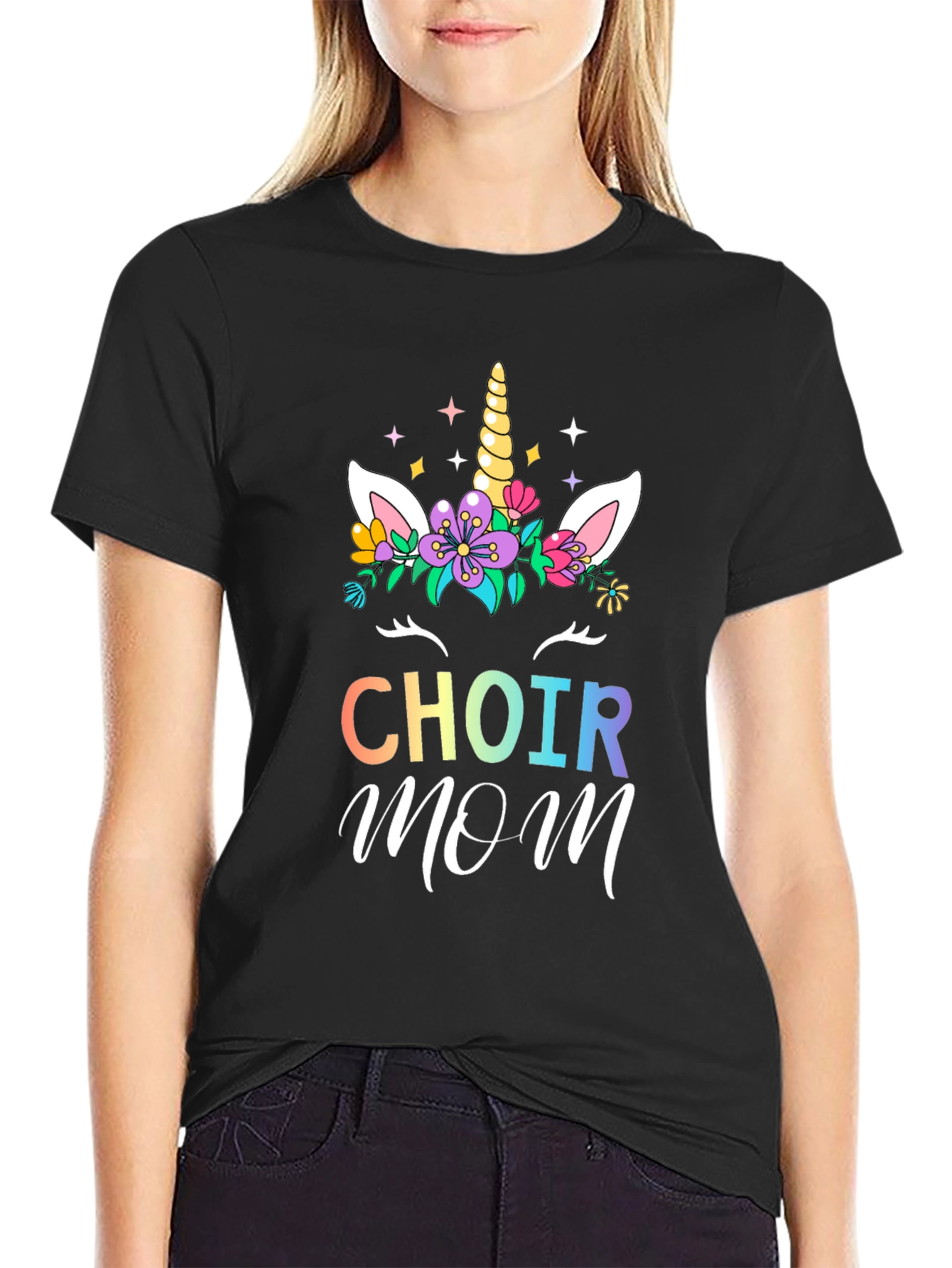 Choir Mom Unicorn Graphic T-Shirt