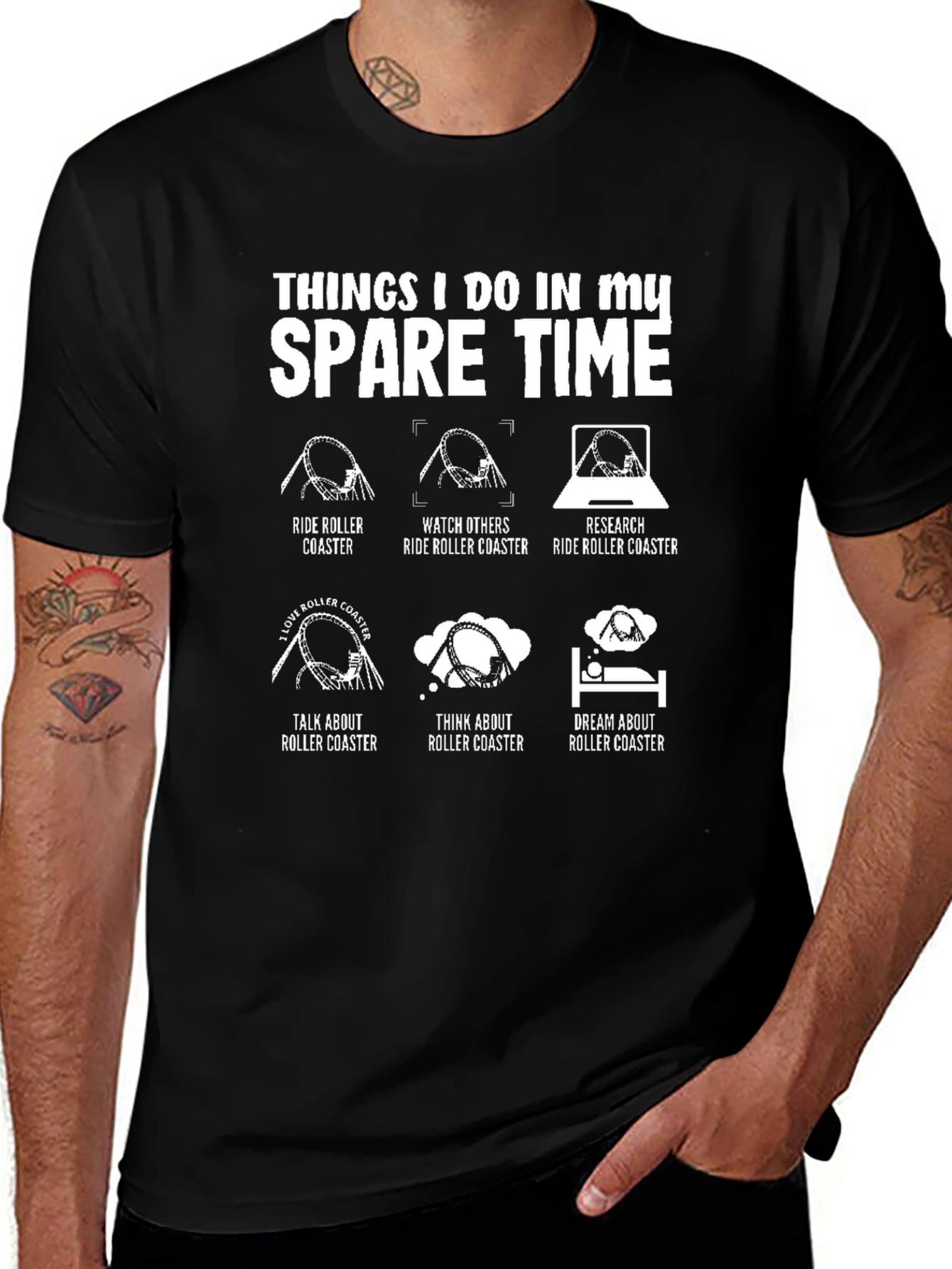 Roller Coaster Obsession T-Shirt - Spare Time Activities