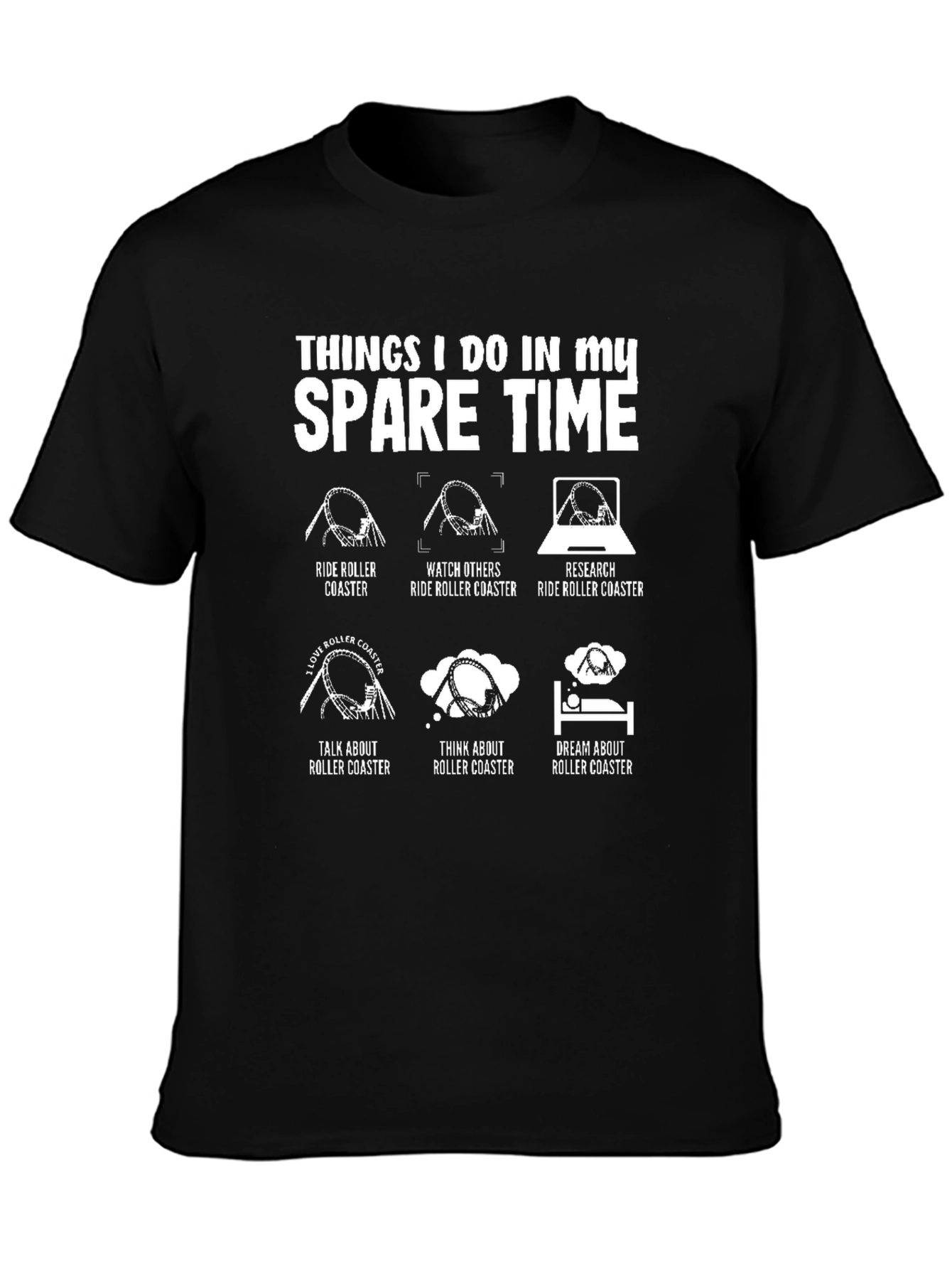 Roller Coaster Obsession T-Shirt - Spare Time Activities